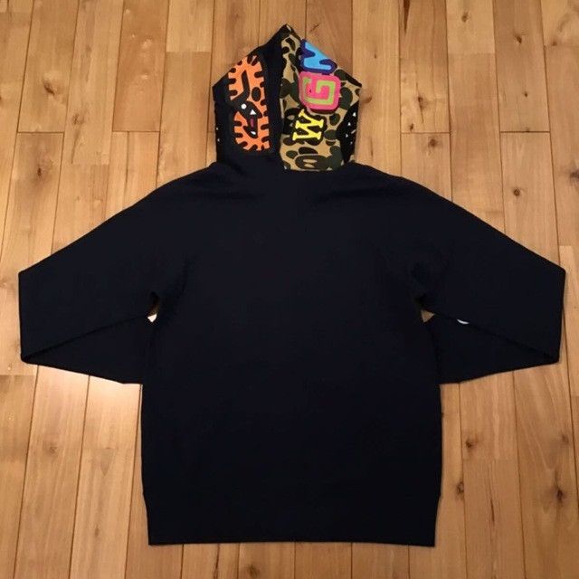Bape BAPE CAMO Milo Shark Full Zip Hoodie Navy a bathing ape Size US M / EU 48-50 / 2 - 5 Thumbnail