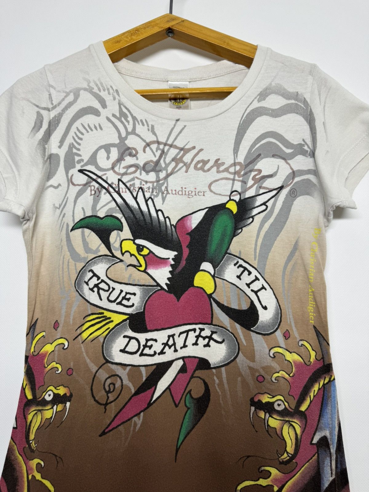 Ed Hardy Ed Hardy by Christian Audigier 'Til True Death Shirt Dress Size S / US 4 / IT 40 - 3 Thumbnail