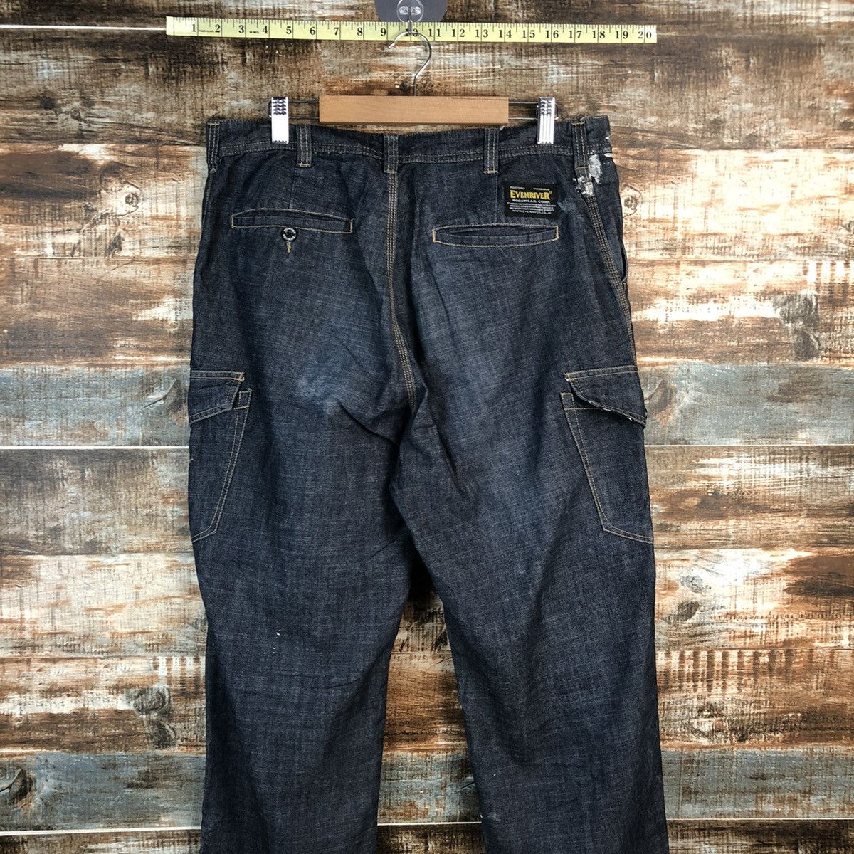 Japanese Brand DL Even River Blue Cargo Multipocket Pants #C618 Size US 34 / EU 50 - 16 Thumbnail