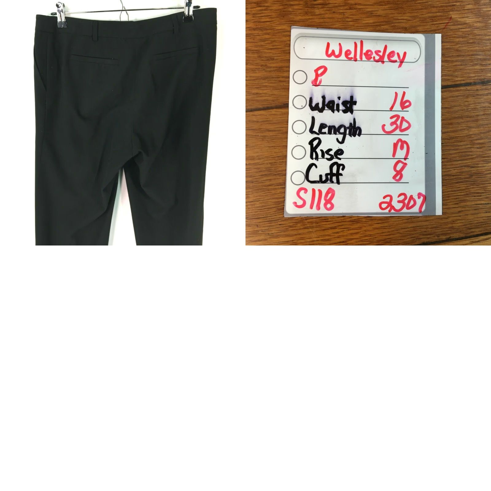 Michael Kors Michael Kors Womens Dress Pants Black; Ankle Fit Wellesley, Regular, Size P, 30 in Length, 32 in Waist, 26.5 in Inseam, Dry-clean Only Size 28" / US 6 / IT 42 - 8 Thumbnail