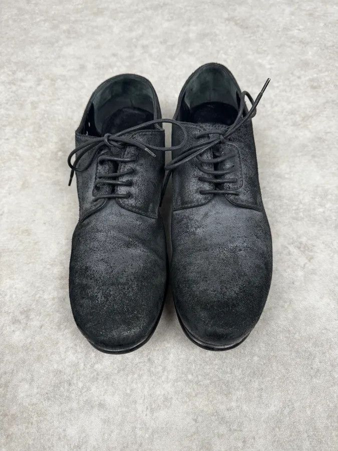 Dolce & Gabbana 2000s Dolce & Gabbana Grey & Black Wrinkled Effect Leather Low Boots Size US 8 / EU 41 - 3 Thumbnail
