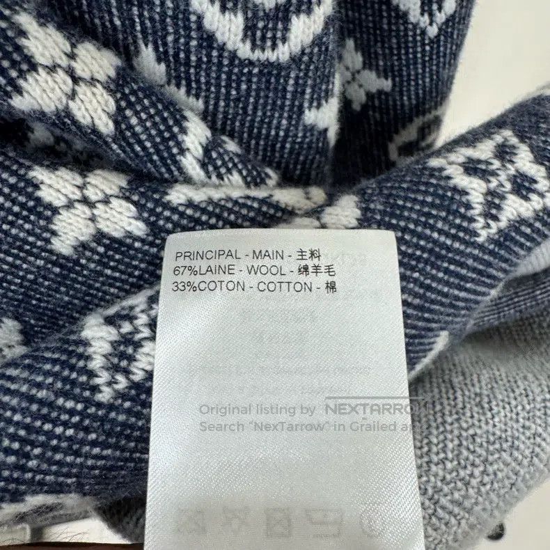 Louis Vuitton Louis Vuitton Blue and white full-printed knitted wool swe Size US S / EU 44-46 / 1 - 5 Thumbnail