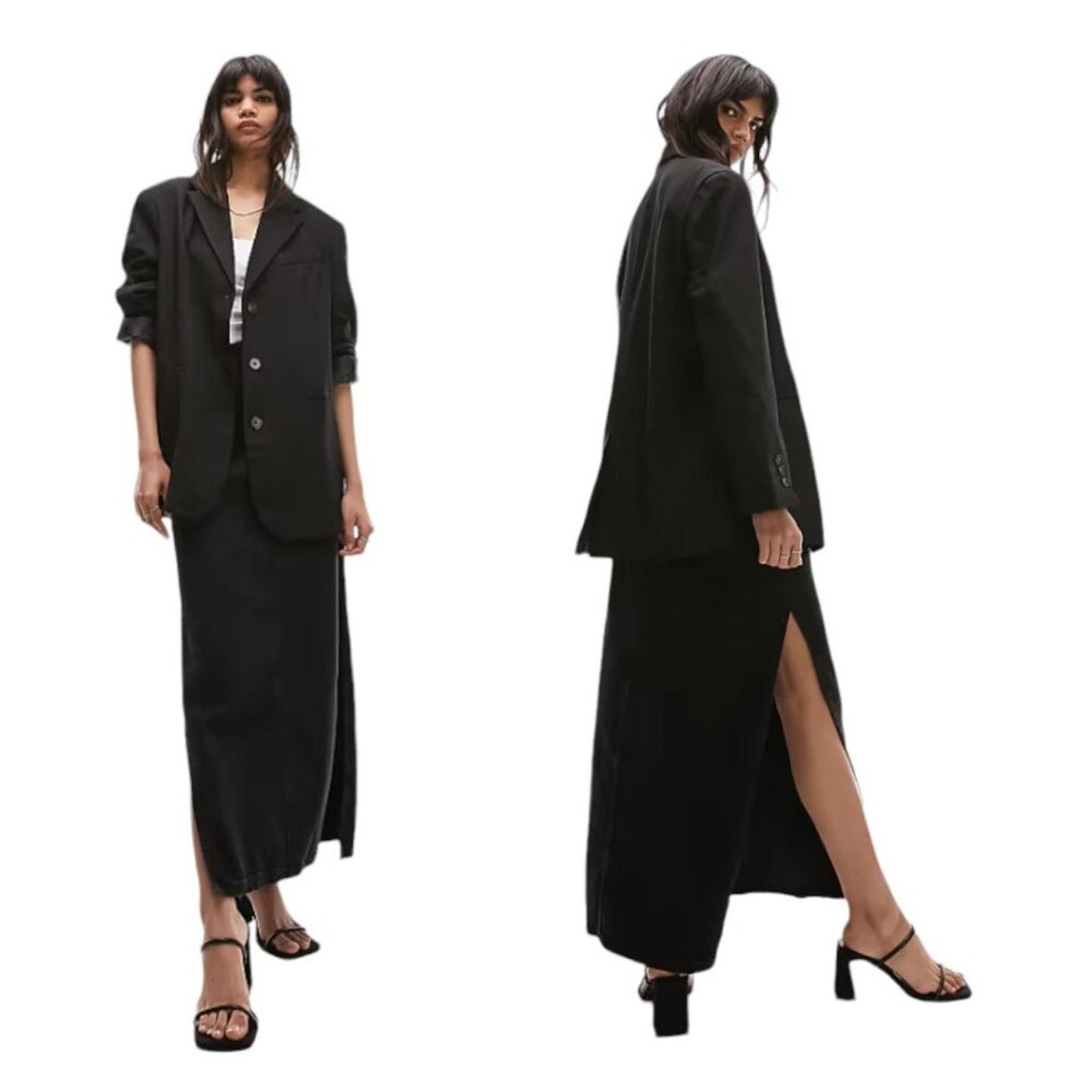 Topshop TopShop Oversized Three Button Blazer Black 6 NWOT $110 MSRP Size M / US 6-8 / IT 42-44 - 1 Thumbnail