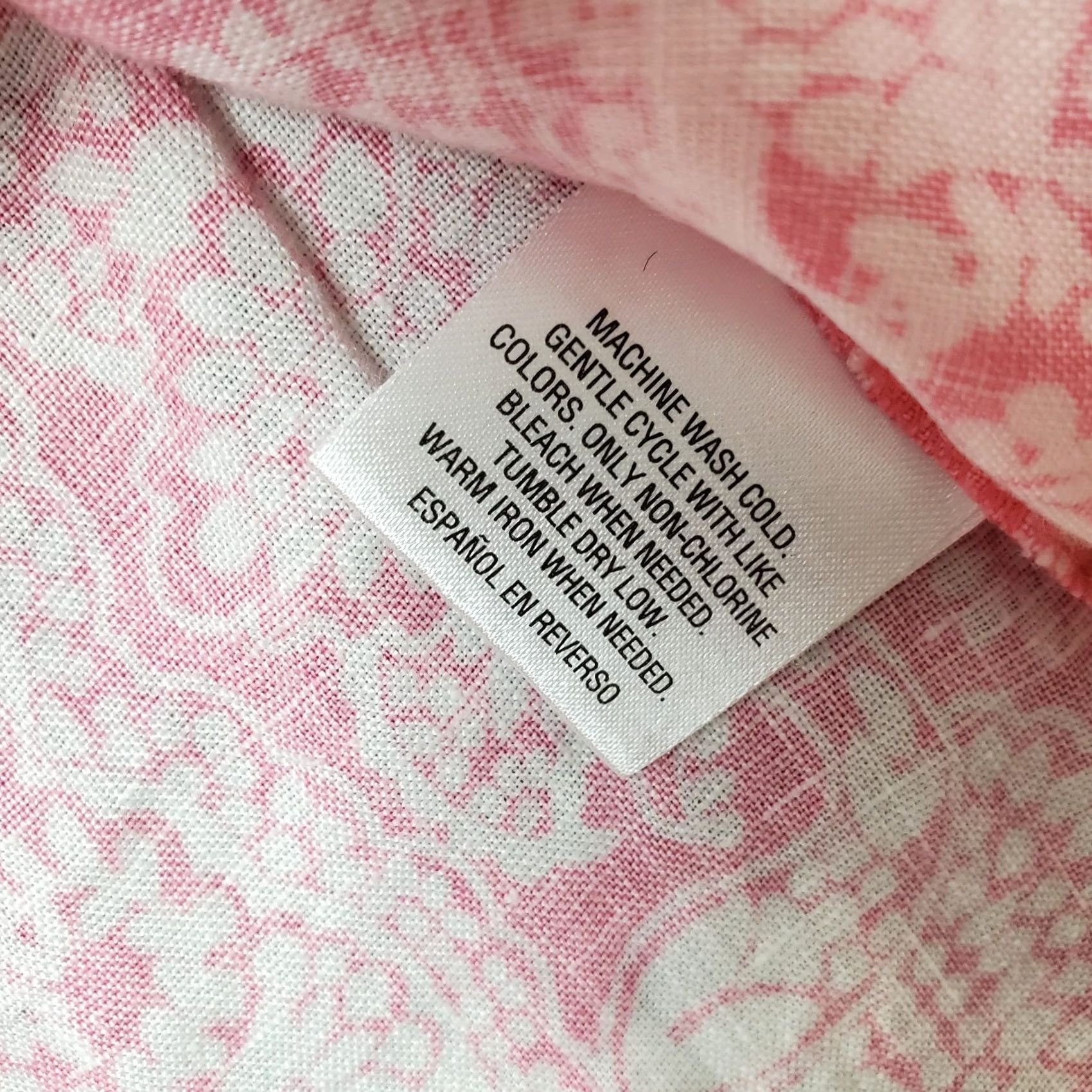 Charter Club Charter Club Luxury Shirt Womens PM Multi Floral Linen Roll Tab Sleeve Button Up Size M / US 6-8 / IT 42-44 - 6 Thumbnail
