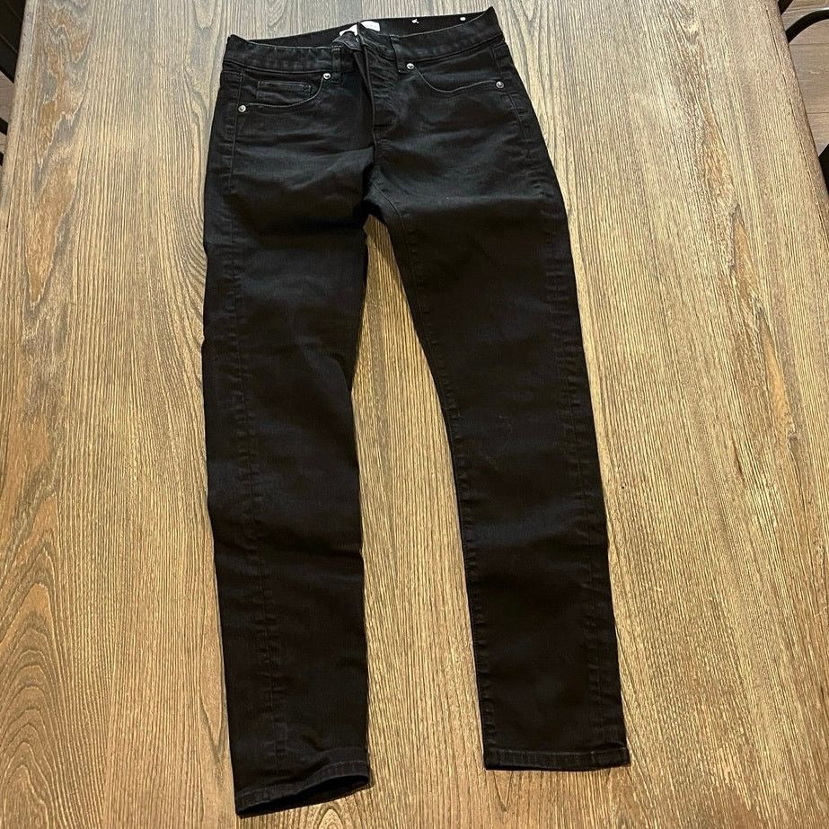 Loft LOFT Modern Skinny Jeans Mid Rise Denim Black Size 27/4 Size 27" / US 4 / IT 40 - 1 Thumbnail