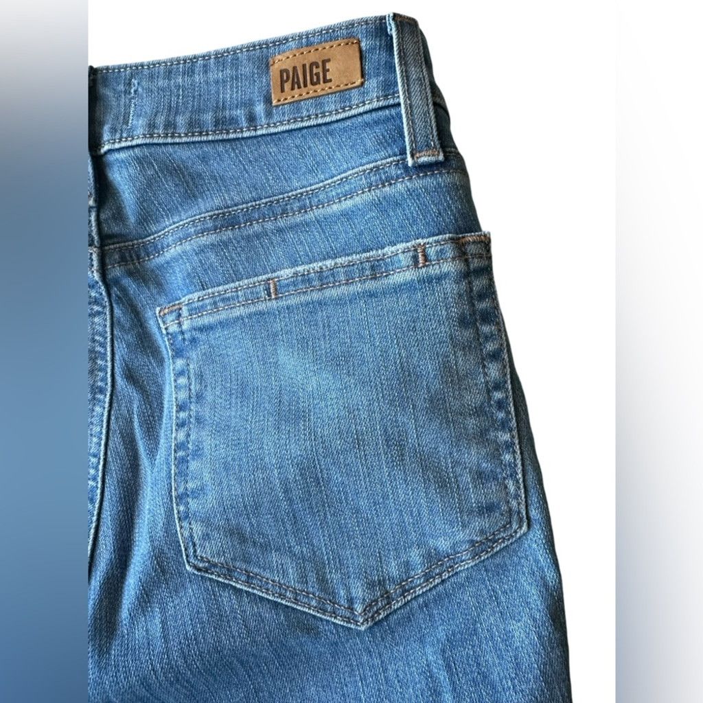 Paige Paige JAX KNEE SHORT Distressed Blue Fade Women’s Size 23. Size 25" / US 0 / IT 36 - 10 Thumbnail