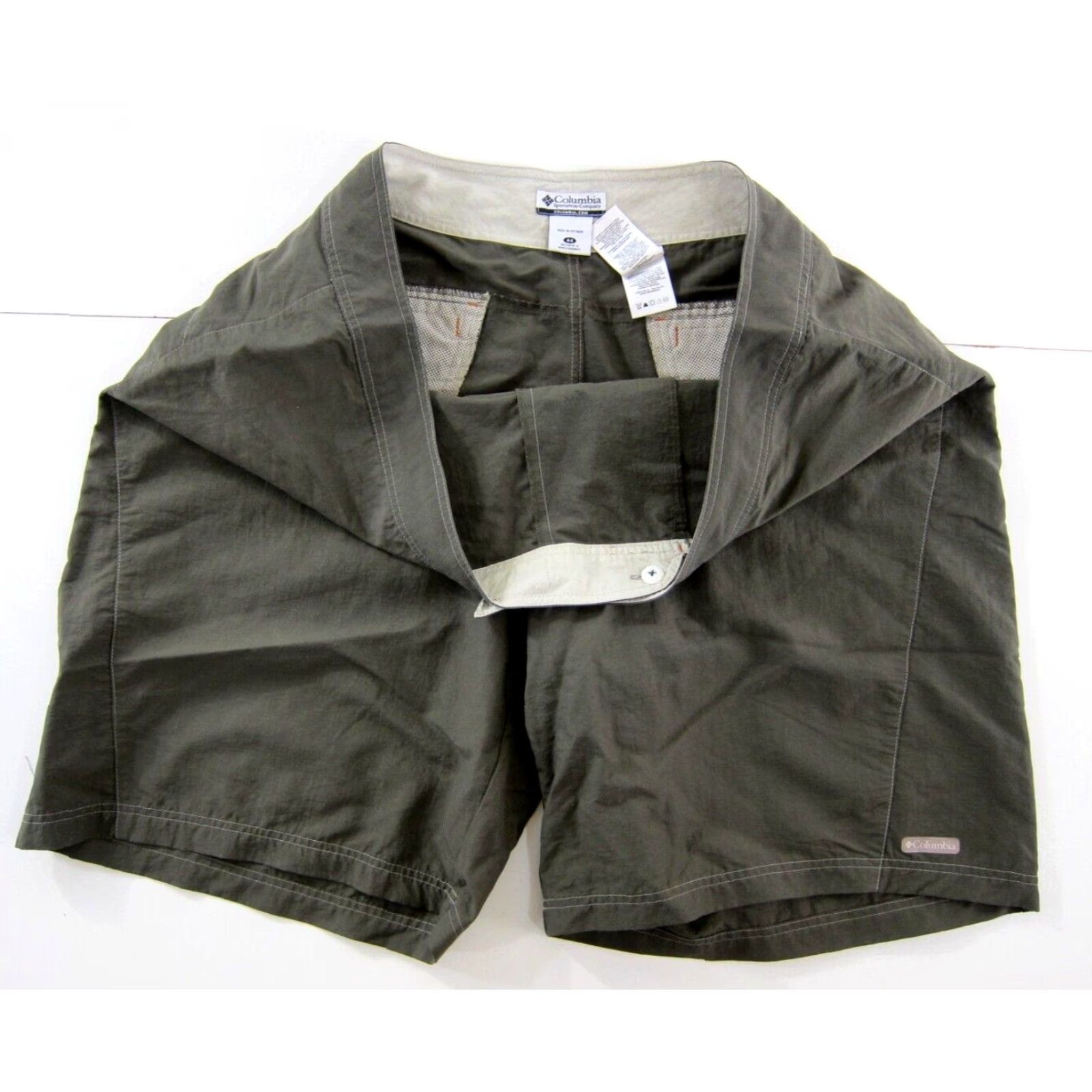 Vintage Columbia 100% Nylon Army Green Pocket Swim Trunk Surf Board Short Men 44 Size US 44 / EU 60 - 6 Thumbnail