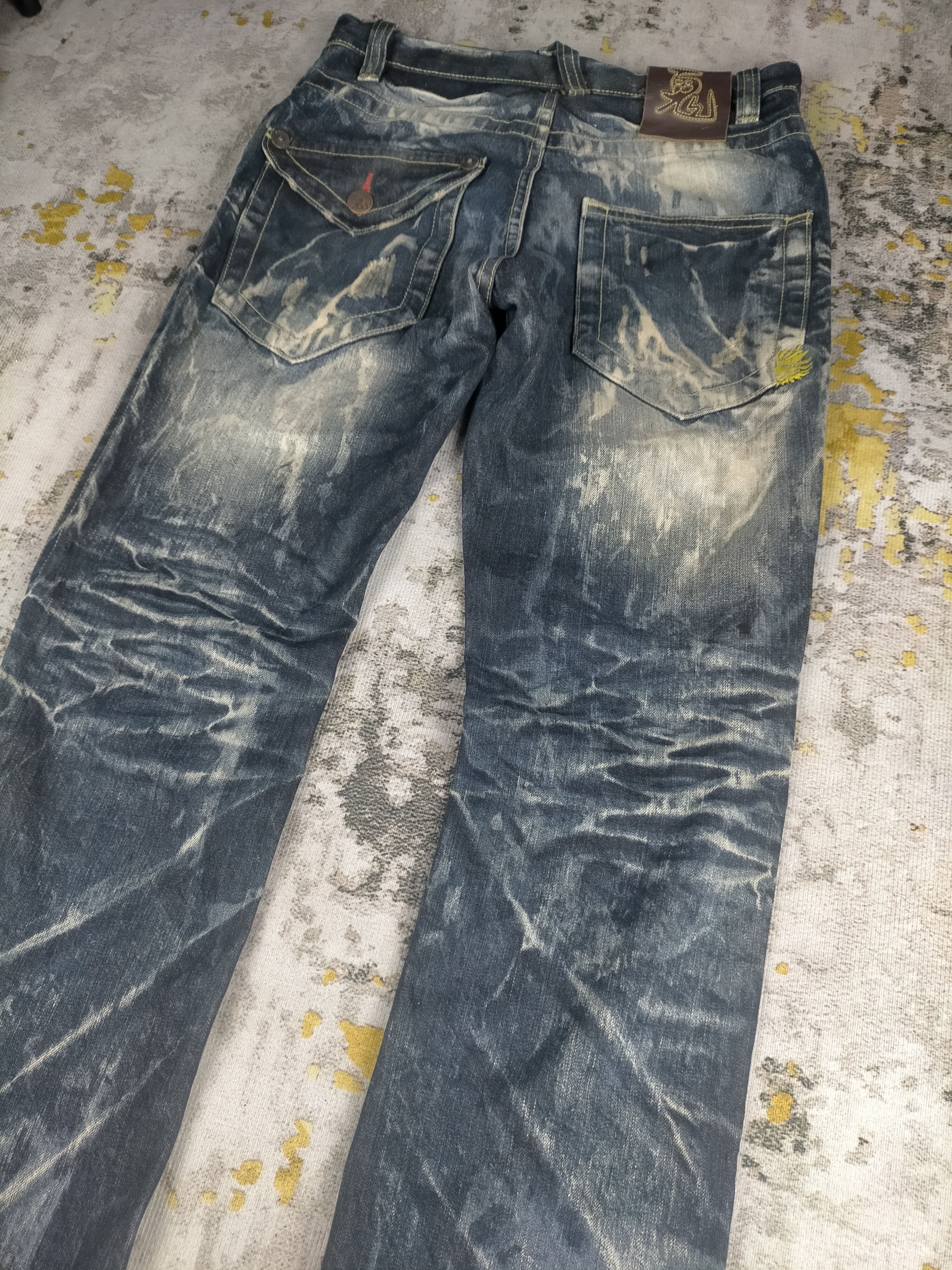 Tornado Mart Vintage Rare Oniarai Crazy Clawmark Washed Jeans Size US 30 / EU 46 - 5 Thumbnail