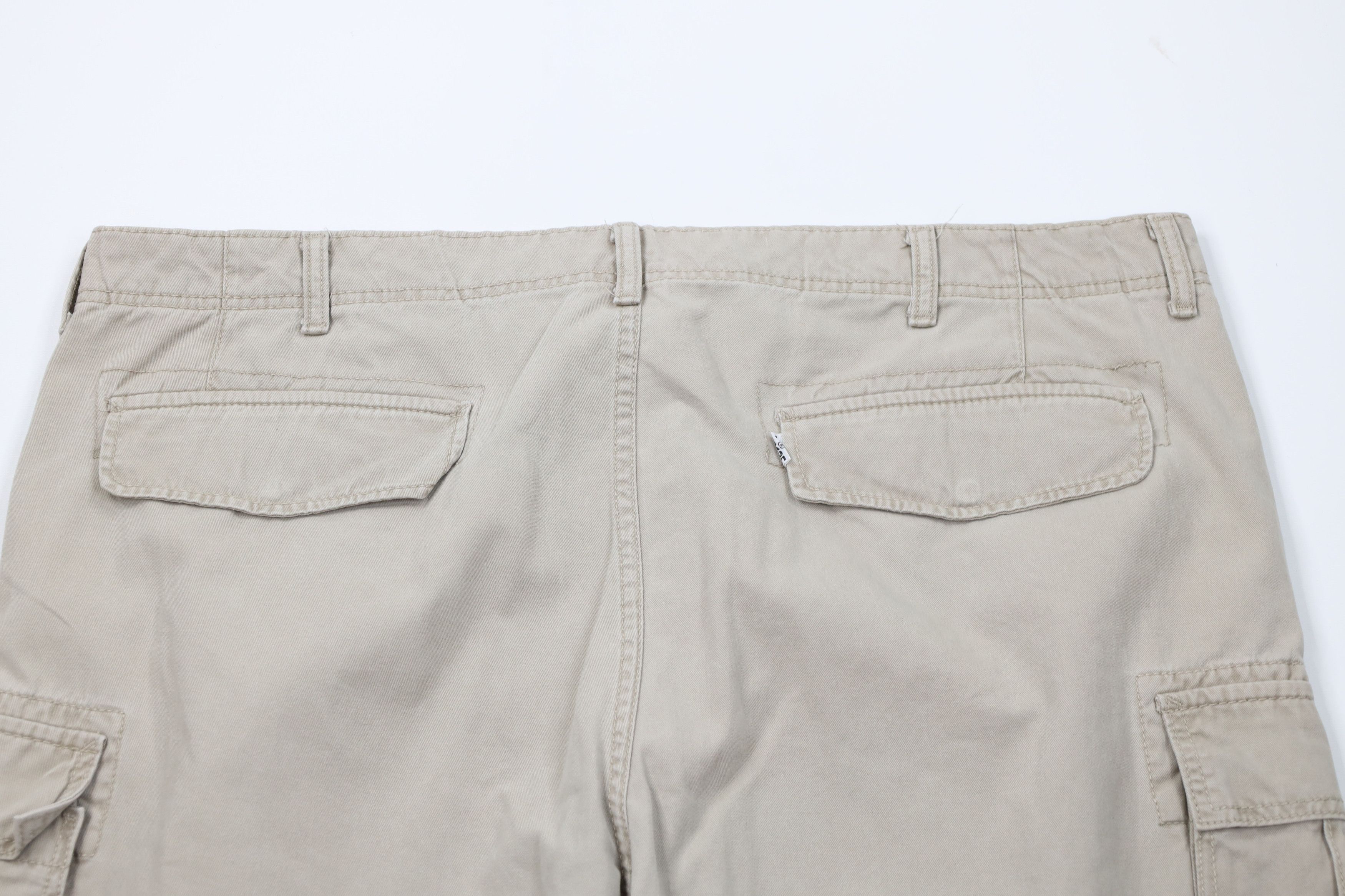 Levi's Vintage Y2K Levis Fit Wide Leg Cargo Pants Beige Cotton Size US 44 / EU 60 - 10 Thumbnail