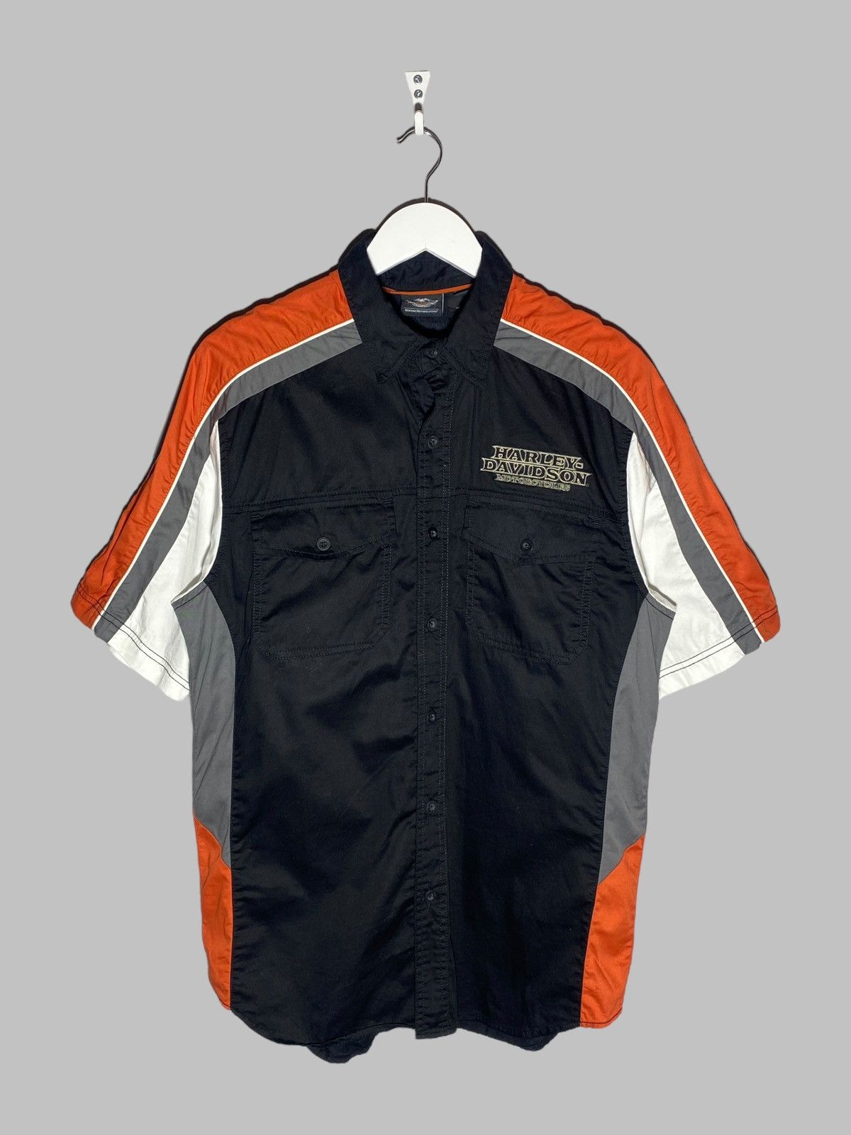 Harley Davidson 🔥 HARLEY-DAVIDSON FLAME RACING SHIRT Y2K BIKER STYLE VIBES Size US M / EU 48-50 / 2 - 4 Thumbnail