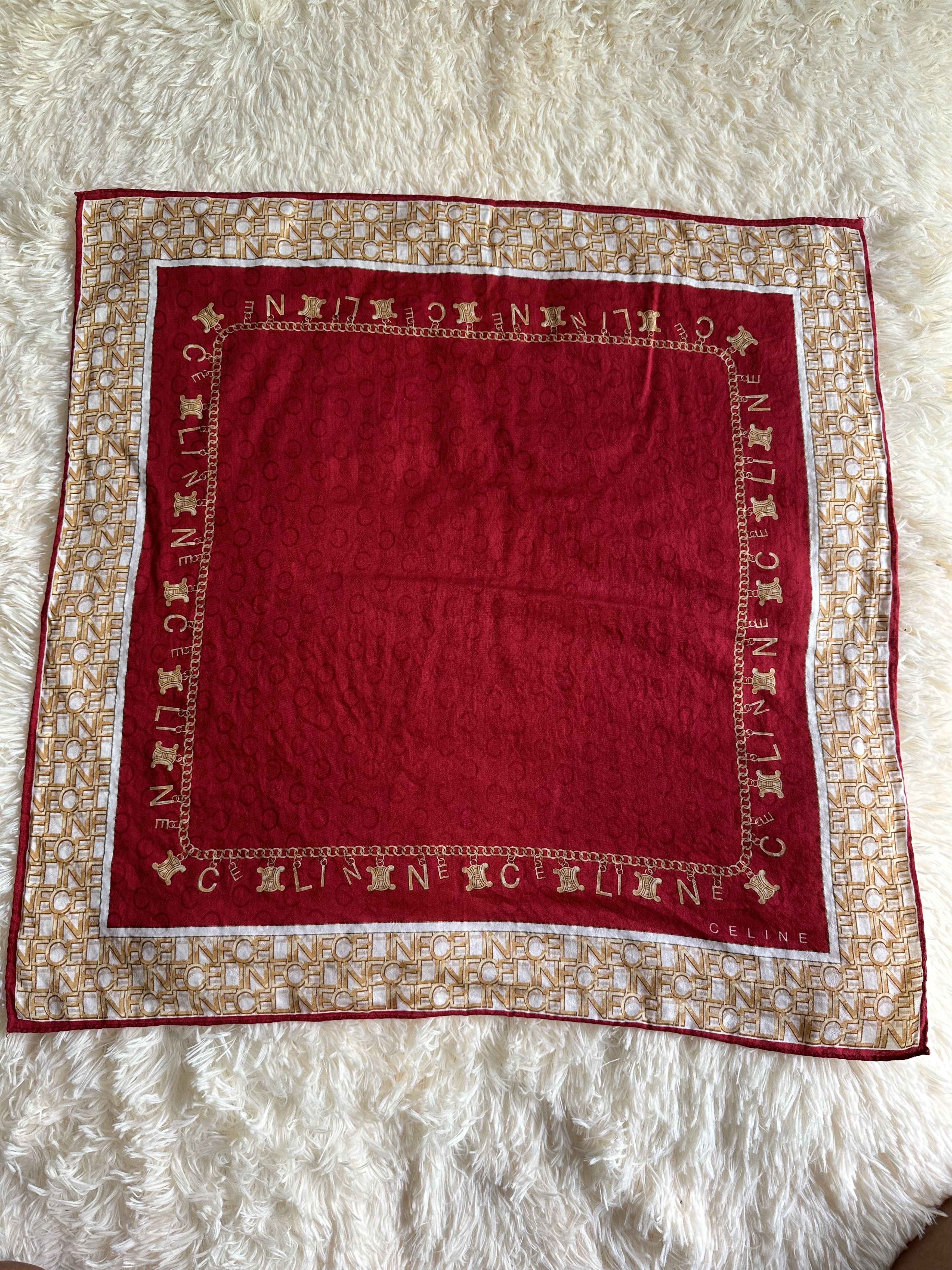 image of Lot Of 3 Handkerchief Celine Scarf Silk, Men's