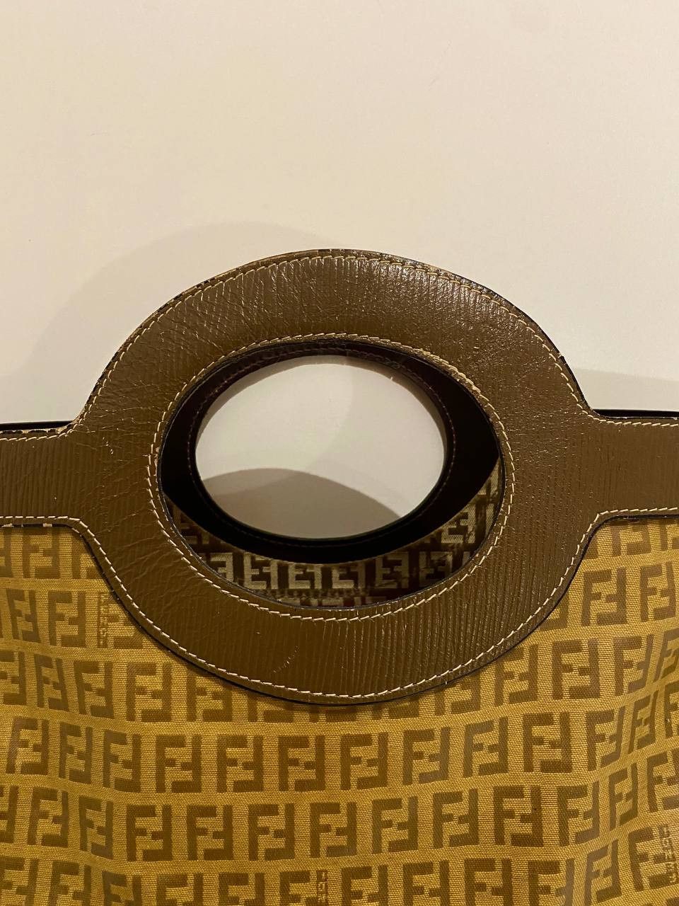 Fendi Fendi Zucchino FF Monogram Runaway Shopping Tote Hand Bag Size ONE SIZE - 8 Thumbnail