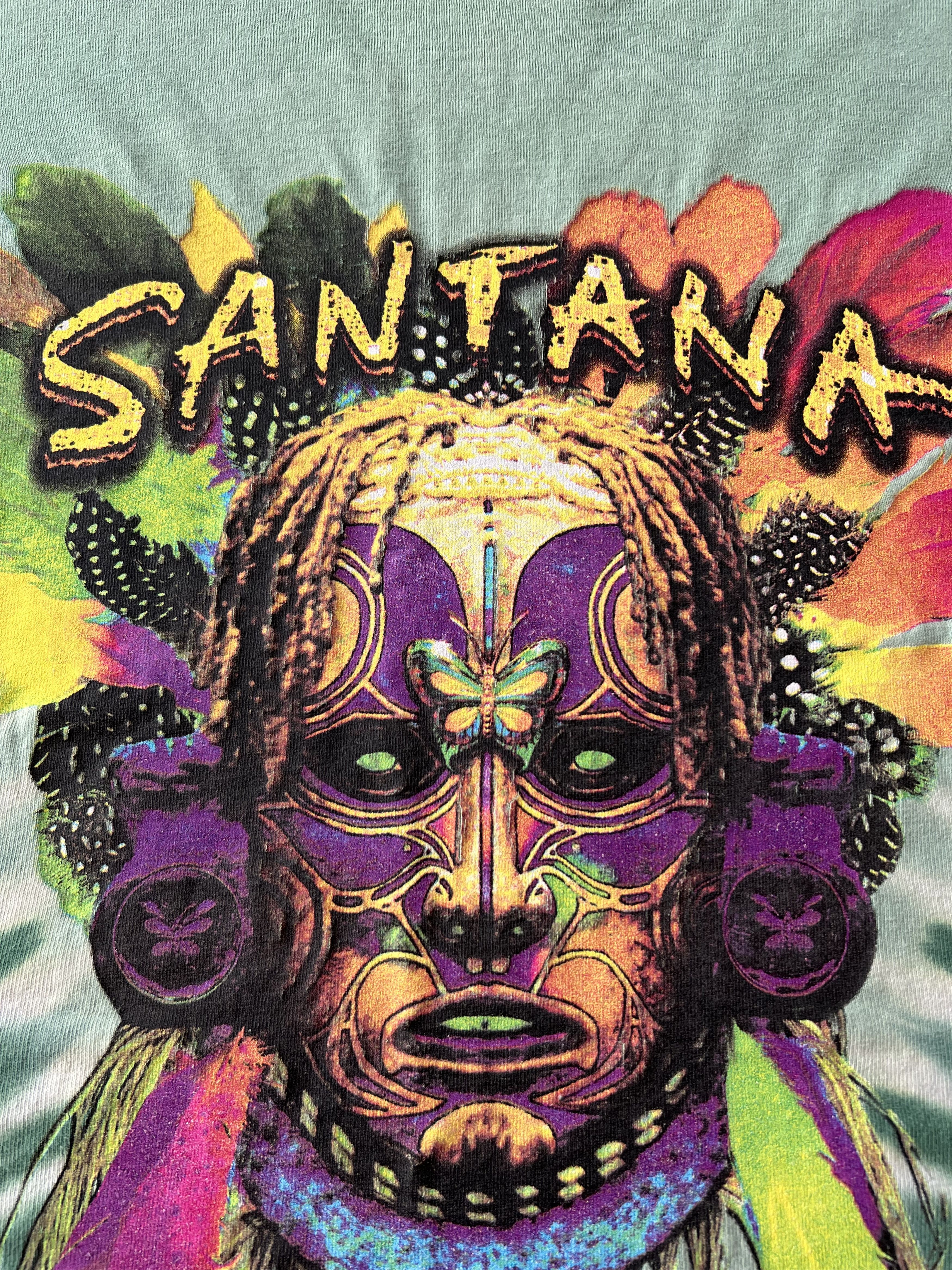 Band Tees Vintage 2003 Carlos Santana Shaman Tie Dye T-shirt Size US L / EU 52-54 / 3 - 4 Thumbnail