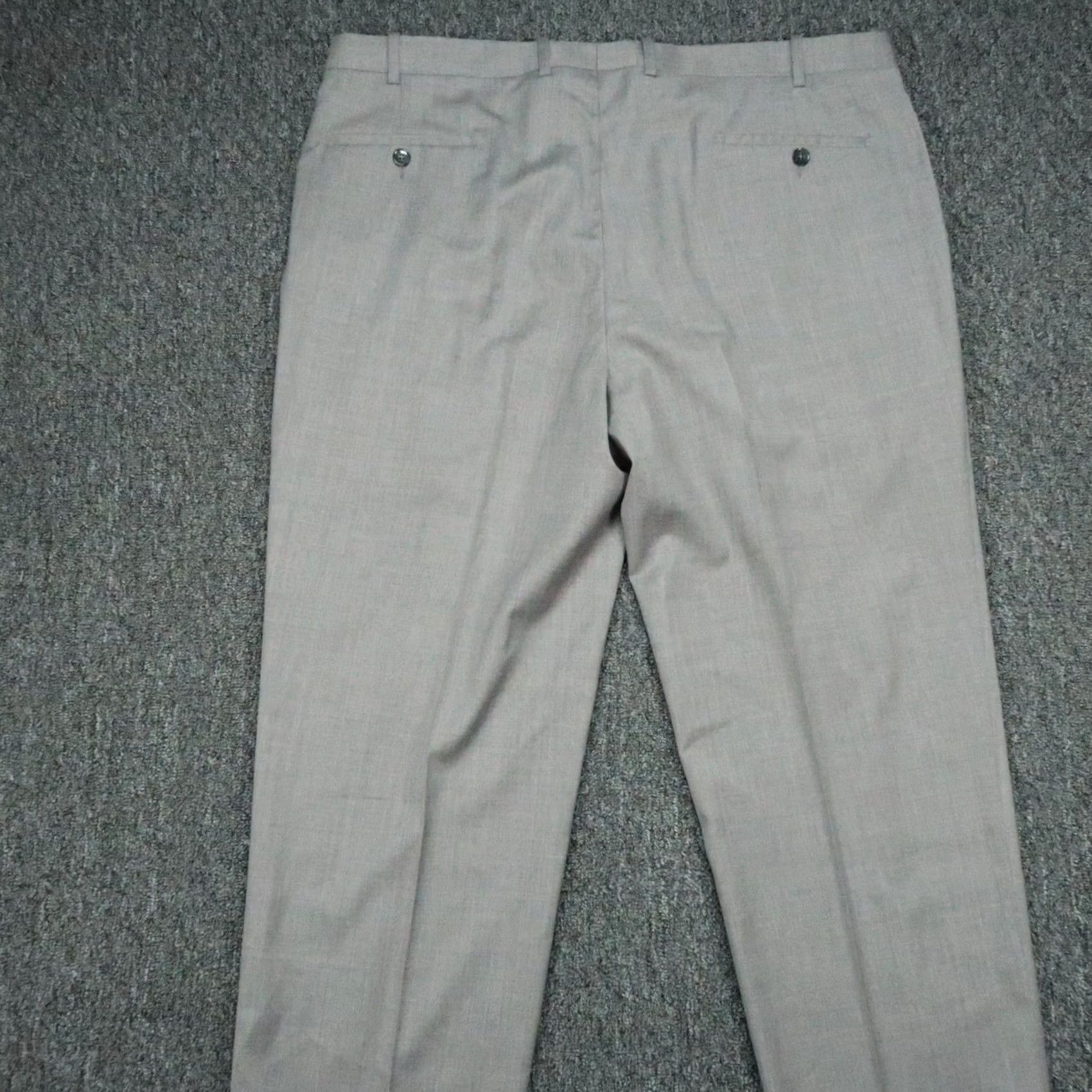Peter Millar Peter Millar Wool Dress Pants Mens 40x31 Gray Flat Front Stretch Trousers Size US 40 / EU 56 - 7 Thumbnail