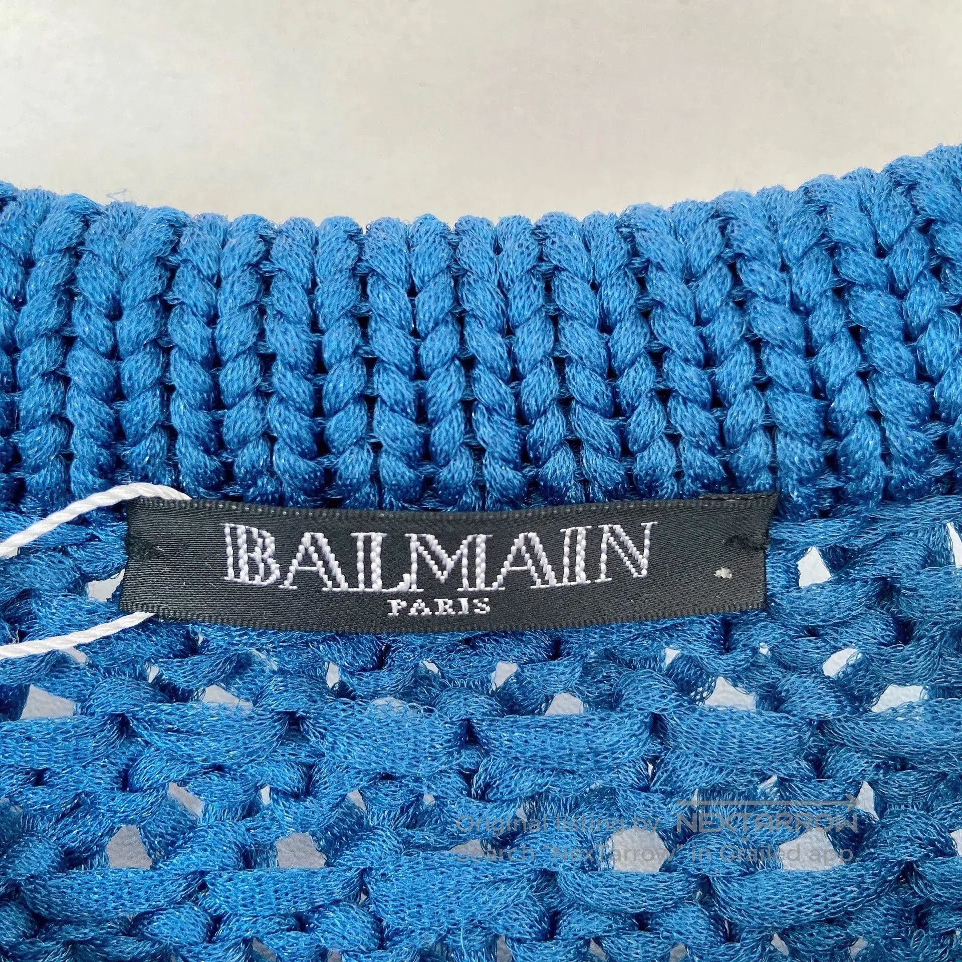 Balmain Balmain Blue Crew Neck Knit Top. Size XS / US 0-2 / IT 36-38 - 5 Thumbnail