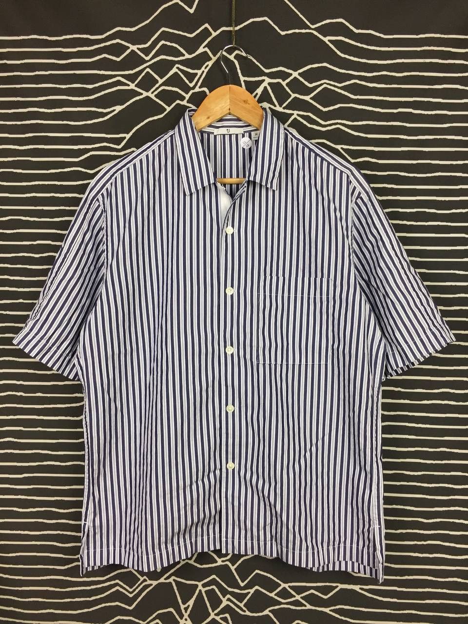 Jil Sander × Uniqlo J+ Jil Sander Uniqlo Striped Oversized Short Sleeve Shirt Size US M / EU 48-50 / 2 - 2 Thumbnail