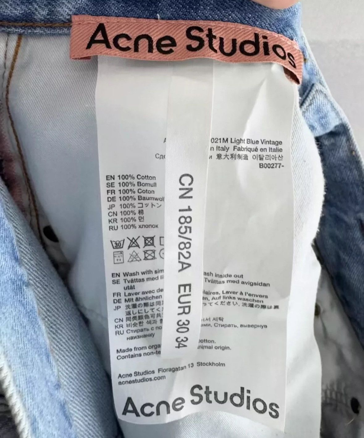 Acne Studios Acne studios Washed blue leather jeans 2412-Nextarrow Size US 30 / EU 46 - 4 Thumbnail