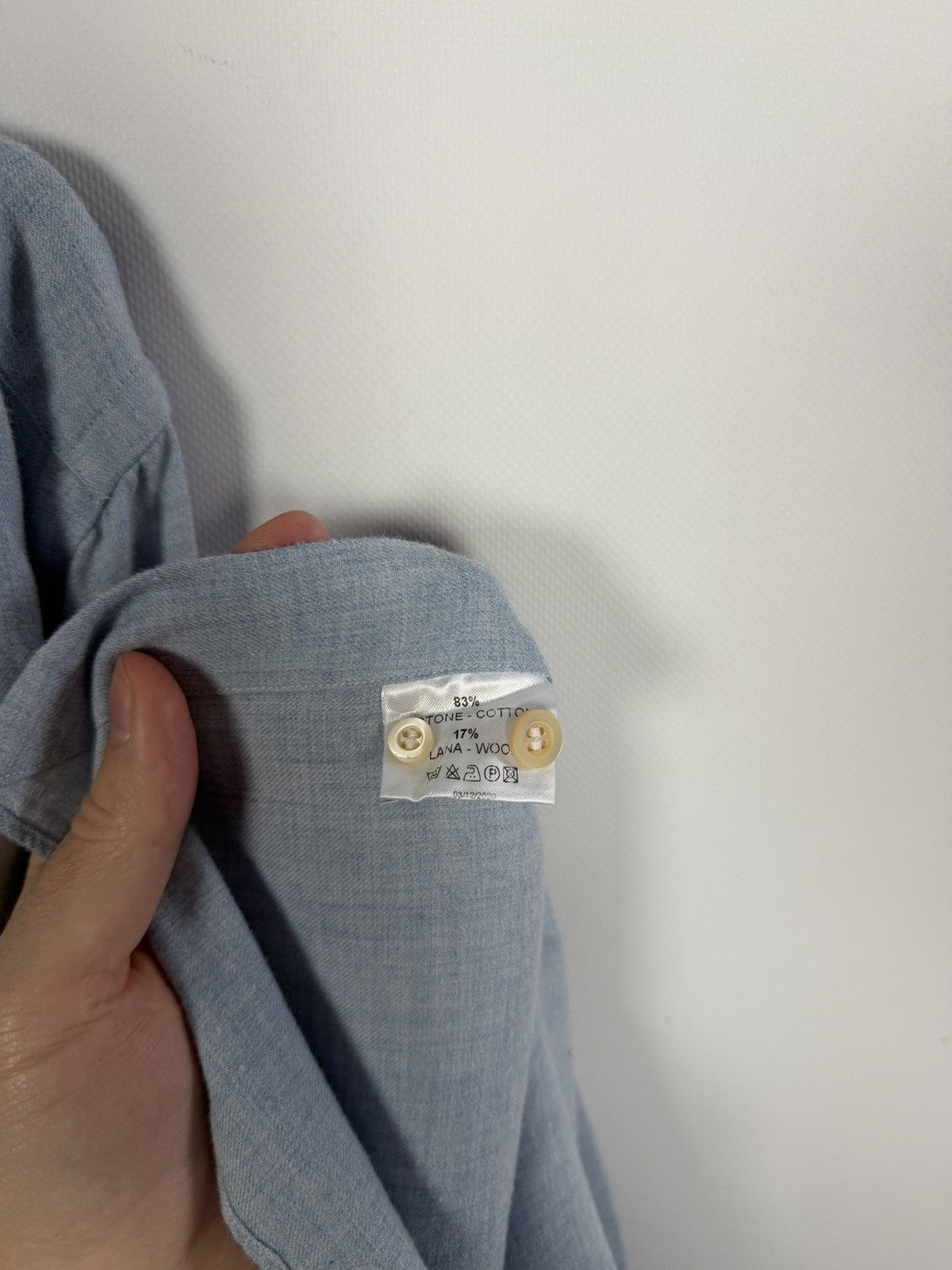 Other BRULI Swiss Made Long Sleeve Shirt Button Up Cotton / Wool Size US XL / EU 56 / 4 - 7 Thumbnail