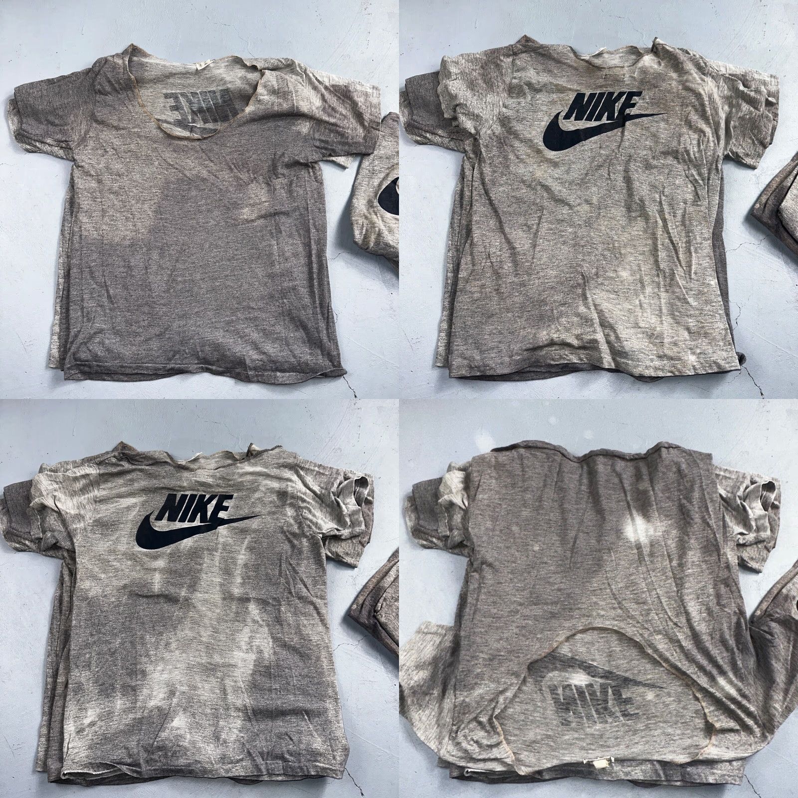 Nike Nike T Shirt Men Gray Short Sleeve Crew Neck VTG 70s 80s 90s Vintage Solid Swoosh Front Printed Size US L / EU 52-54 / 3 - 11 Thumbnail