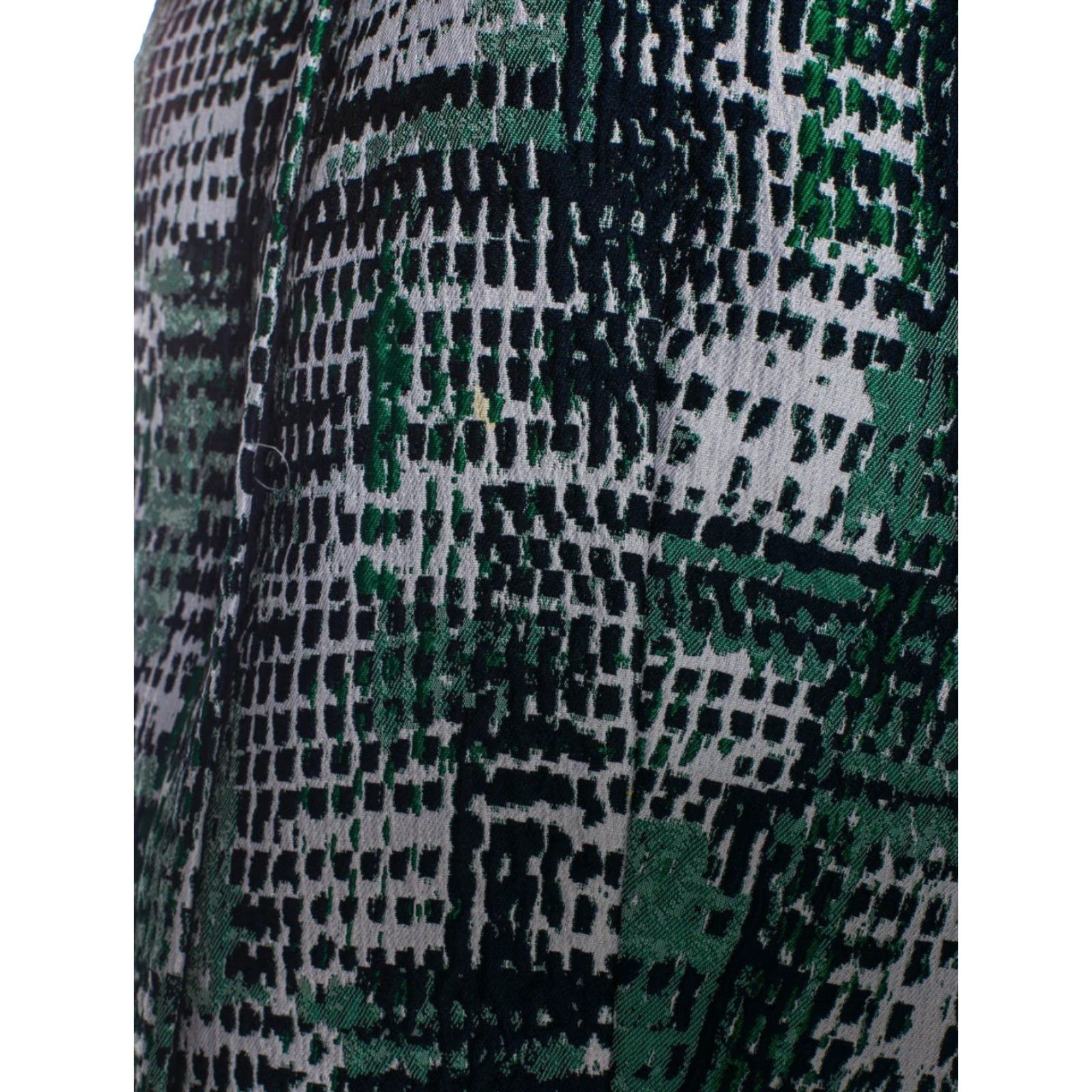 Vintage VINTAGE Lafayette 148 Green Geometric Tweed PatternEvening Jacket Women's Full Zip Sz 10 NWT Size L / US 10 / IT 46 - 4 Thumbnail
