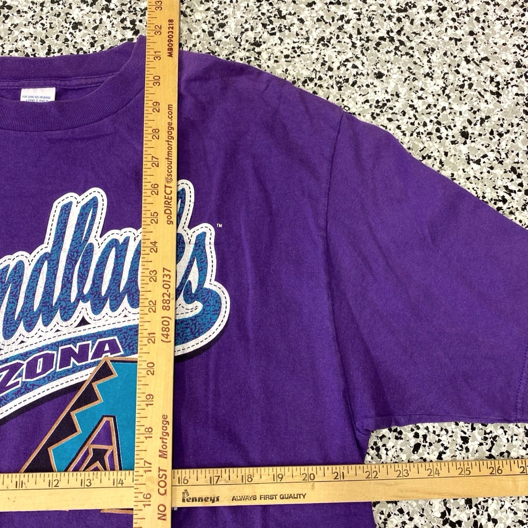 Logo 7 VINTAGE Logo 7 Shirt Mens XL Purple Arizona Diamondbacks Size MLB Tee Size US XL / EU 56 / 4 - 3 Thumbnail