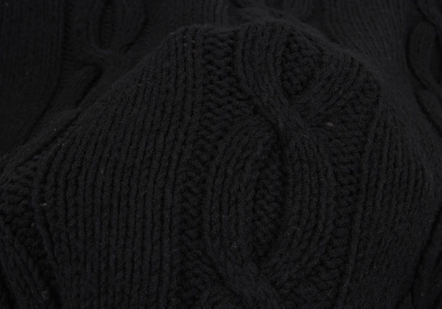 Jean Paul Gaultier Wool Blend Cable Knit Sweater in Black, Size F Size US M / EU 48-50 / 2 - 12 Thumbnail