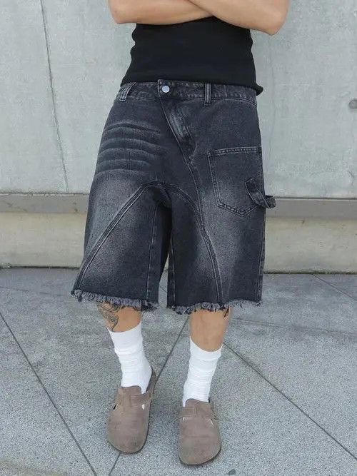 Jean Norika x Egawa Washed edge Y2K opium shorts jeans Size US 32 / EU 48 - 5 Thumbnail