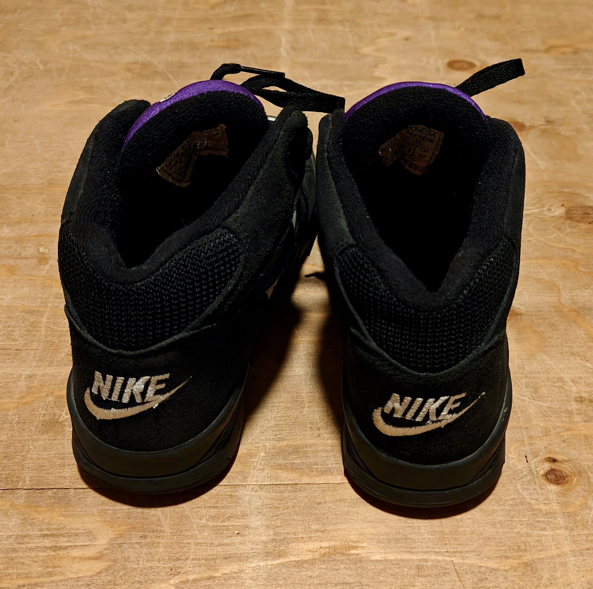 Nike × Vintage Vtg 1993 Nike Force Air Jordan black purple basketball shoes Size US 9 / EU 42 - 4 Thumbnail