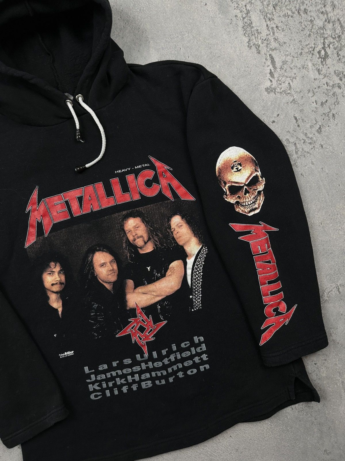 Band Tees Rare Vintage Metallica Band Hoodie Skull Over Print Black Size M / US 6-8 / IT 42-44 - 3 Thumbnail