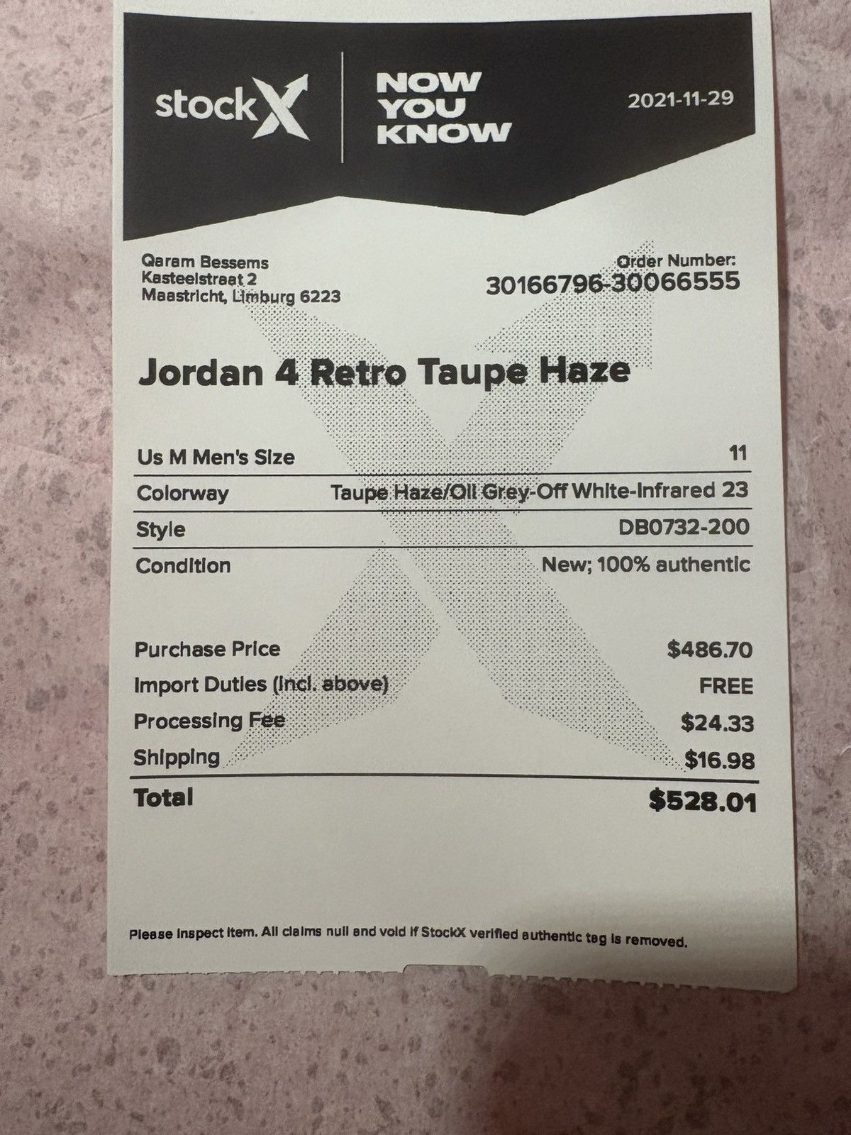 Jordan Brand Air Jordan 4 Retro “Taupe Haze” – Size 11 Size US 11 / EU 44 - 9 Thumbnail
