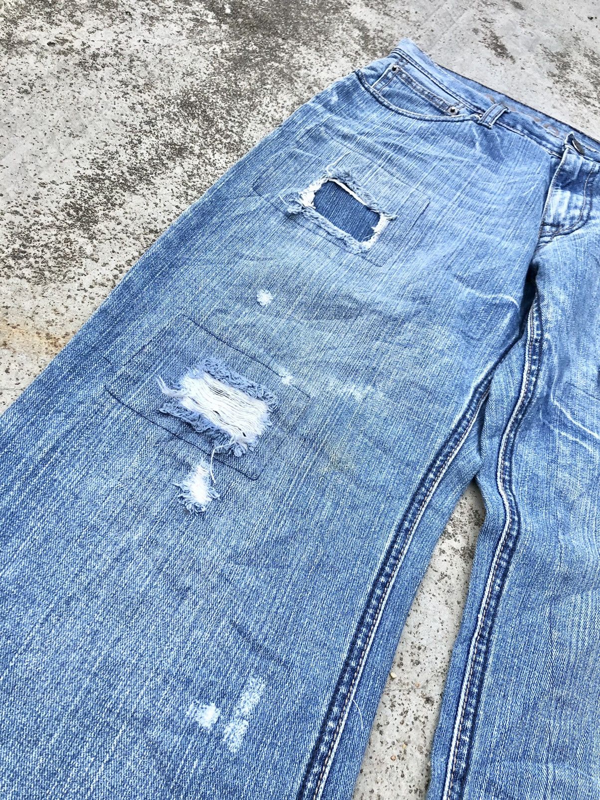 Arizona Jean Co. PATCHES DISTRESSEDLOOSE STRAIGHT DENIM Size US 32 / EU 48 - 3 Thumbnail
