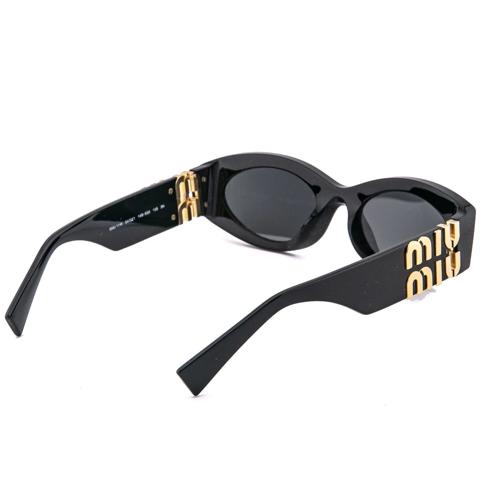 Miu Miu MIU MIU GLIMPSE LOGO MU11WS Black Logo Geometric Luxury 11W Size ONE SIZE - 3 Thumbnail