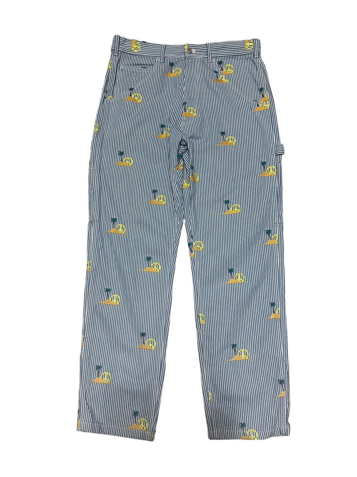 Japanese Brand Vintage Hickory Denim Blue Capenter Baggy Pants Size US 34 / EU 50 - 1 Thumbnail