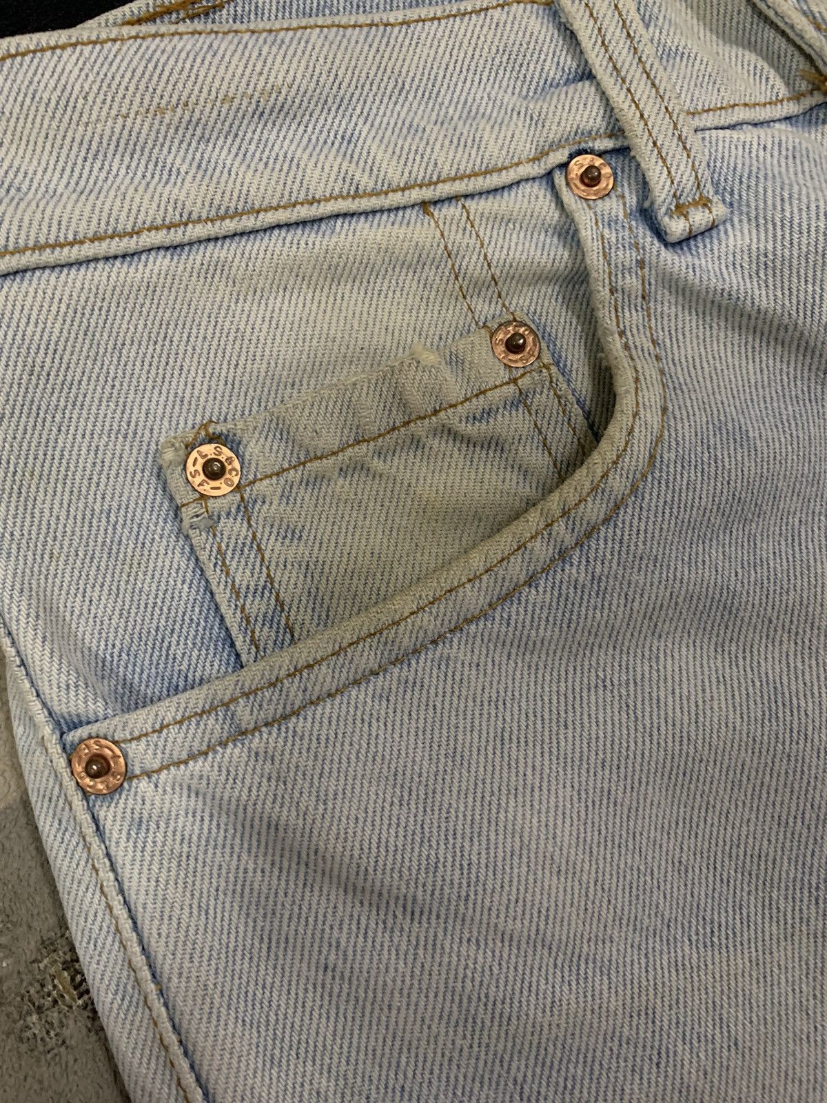 Levi's Vintage 80s Levis 510 Rusty Mud Wash Distressed Grunge Jeans Size US 32 / EU 48 - 6 Thumbnail