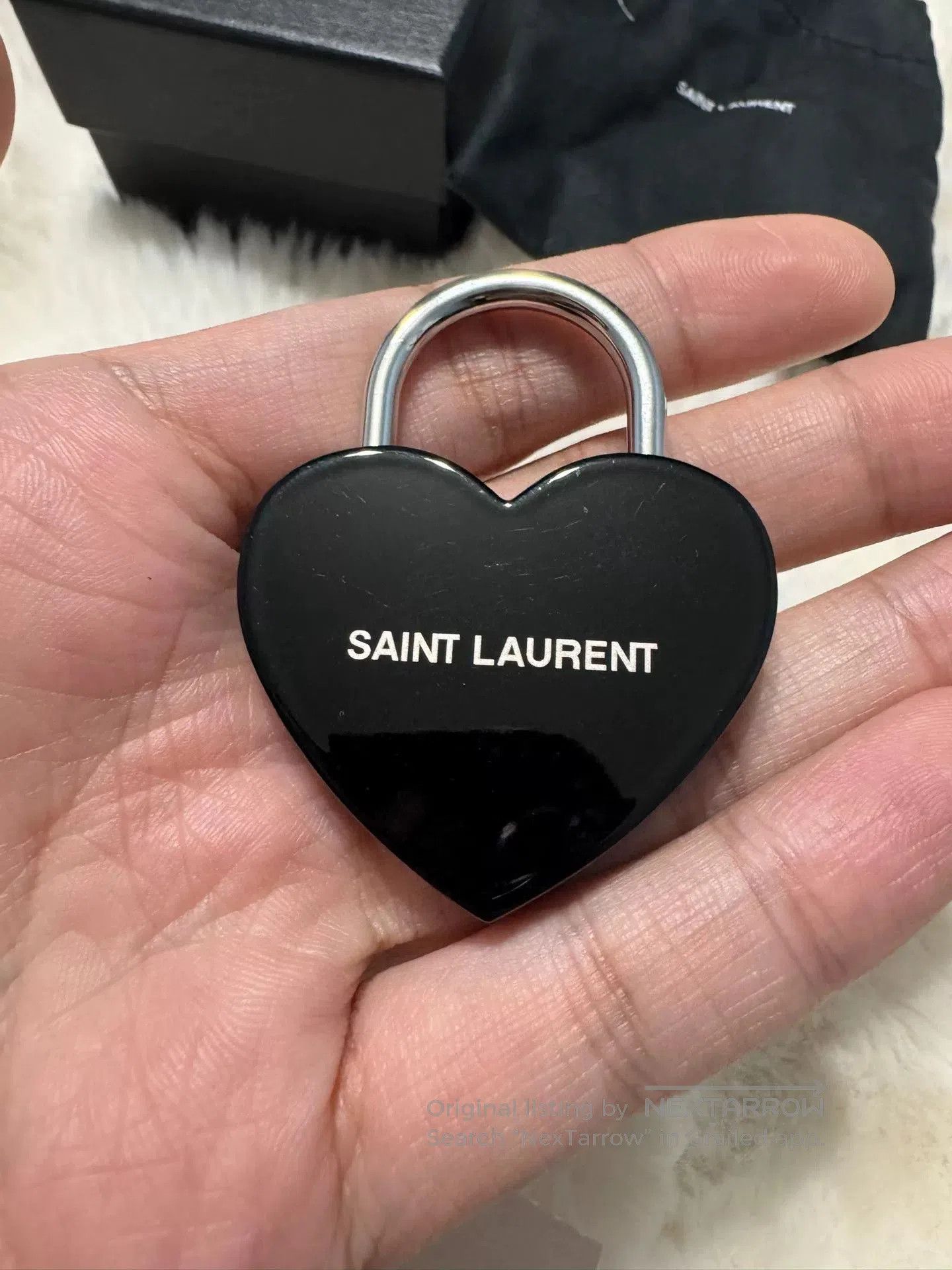 Yves Saint Laurent Saint Laurent YSL Black Silver Padlock. Size ONE SIZE - 6 Thumbnail