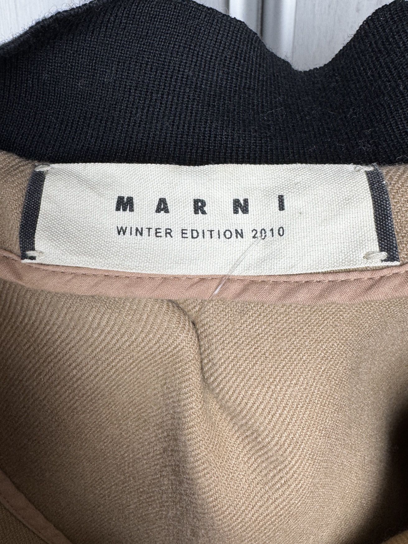 Marni Marni Women's Jacket Size 42 Tan 100% Wool Bomber Coat Size M / US 6-8 / IT 42-44 - 7 Thumbnail