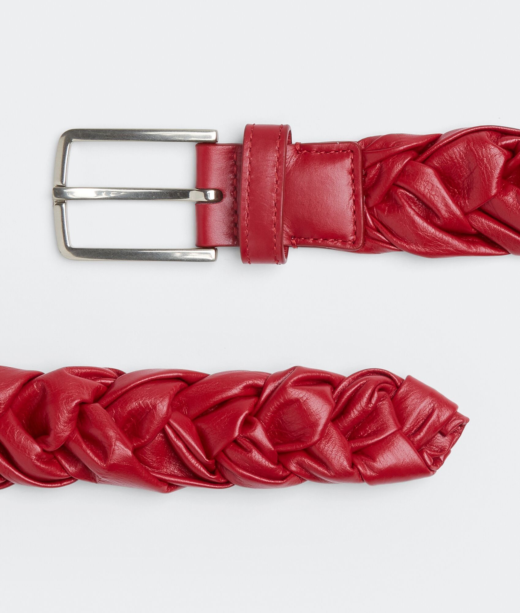 Bottega Veneta o1w1db10925 Size: 105 / Foulard Intreccio Belt in Red Size 42 - 4 Thumbnail