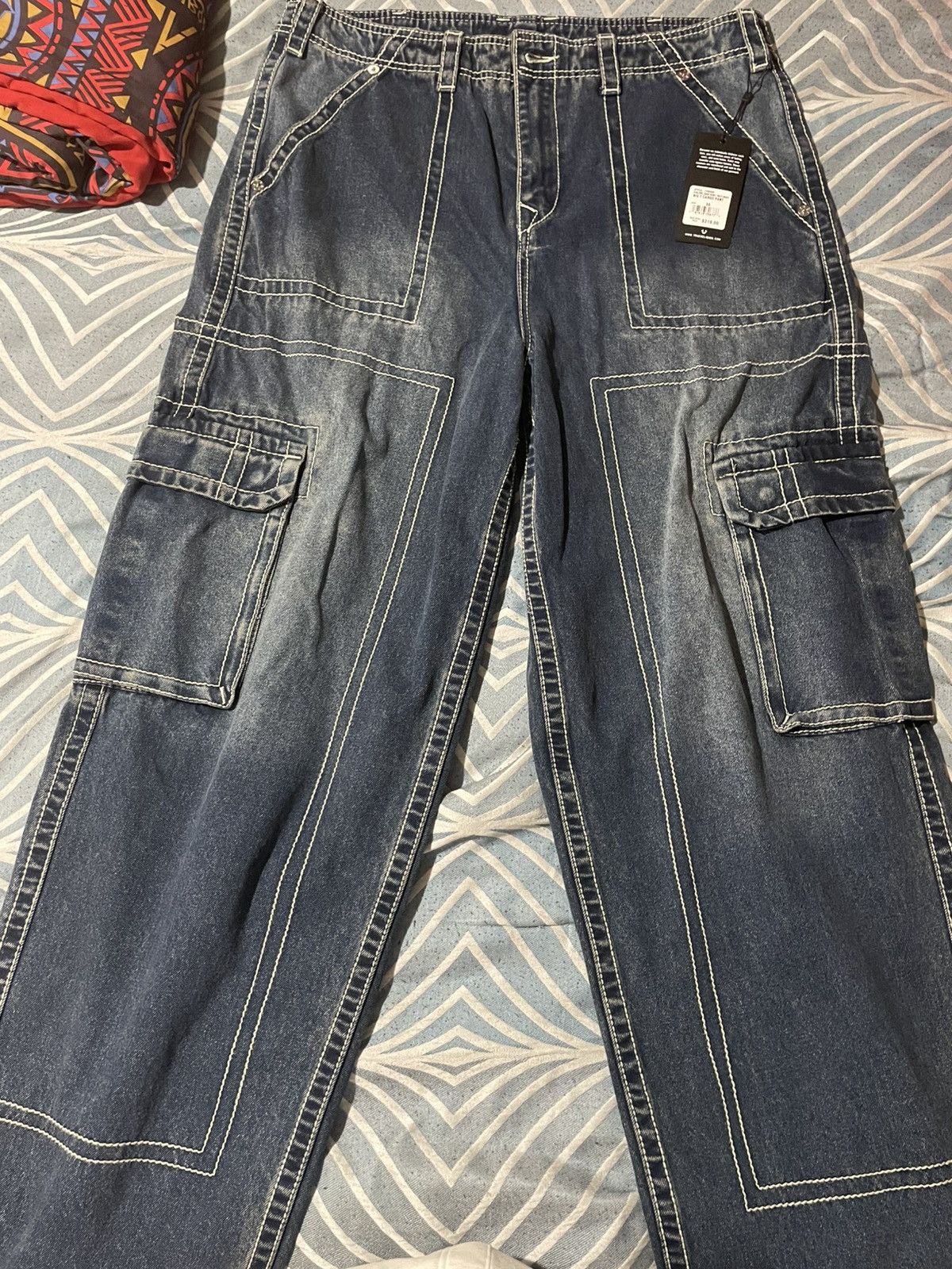 True Religion Baggy True Religion Cargo Jeans Size US 36 / EU 52 - 1 Thumbnail