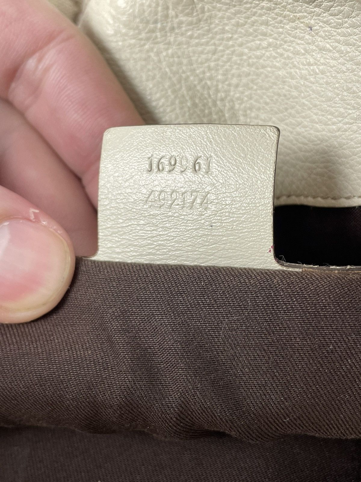 Gucci Gucci Monogram Peggy Bamboo Top Handle Medium Shoulder Bag Size ONE SIZE - 16 Thumbnail