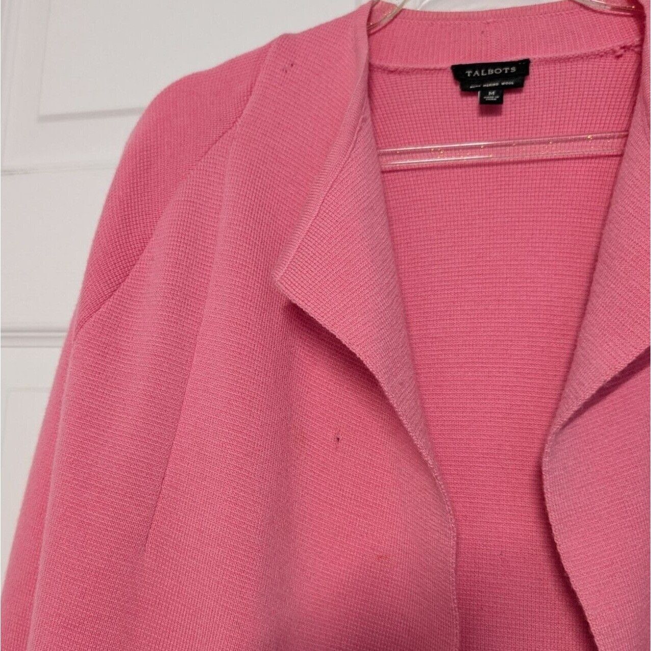 Talbots Talbots Merino Wool Sweater Blazer Womens Size Medium Pink Size M / US 6-8 / IT 42-44 - 2 Thumbnail