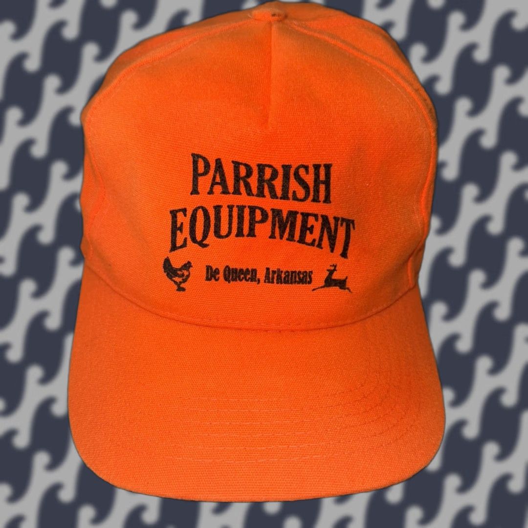 Equipment VINTAGE Daystone Orange Strap Back Cap Hat Men Adjustable Baseball Cap Outdoor 80s 90s Parrish Equipment Da Queen Arkansas Mens Size ONE SIZE - 1 Thumbnail