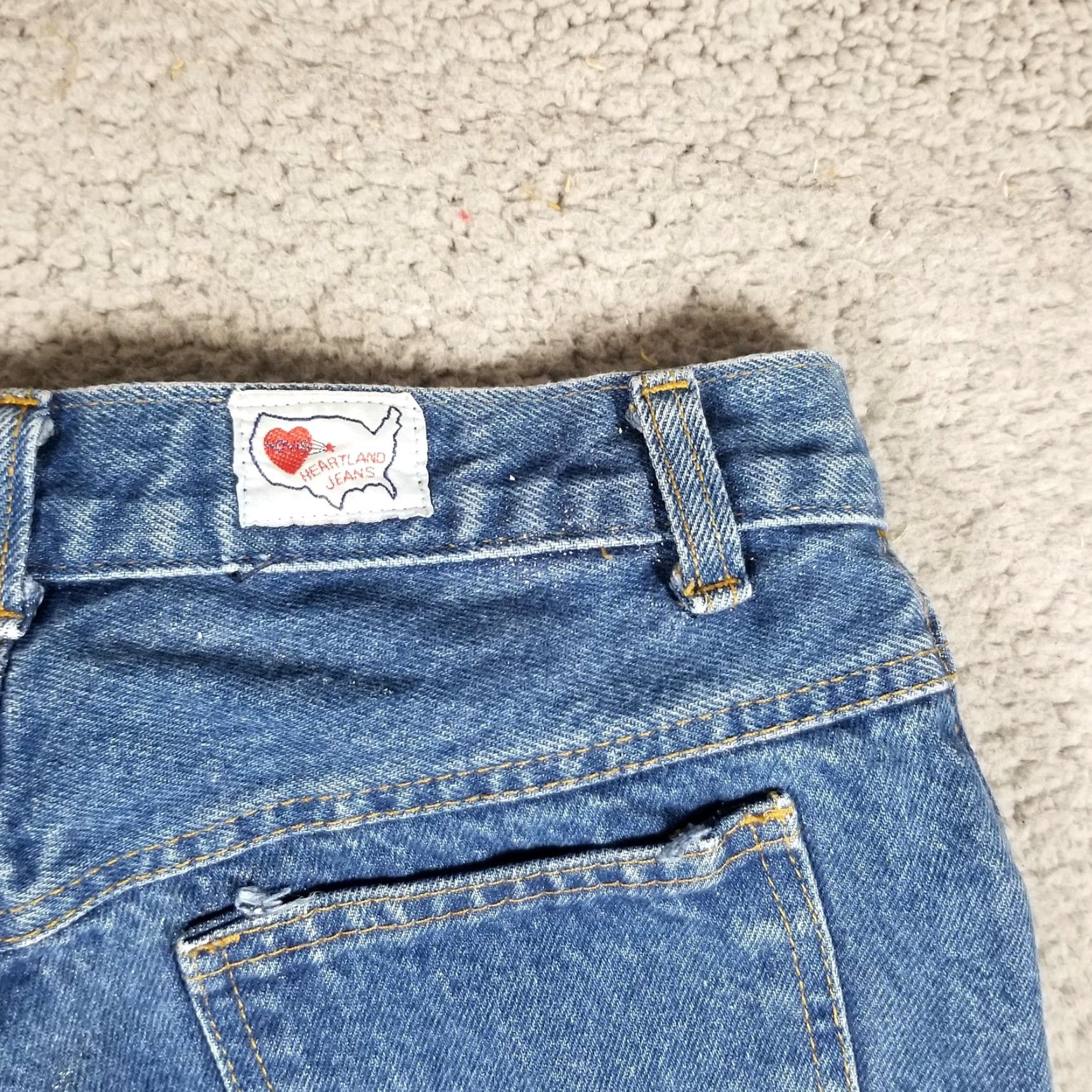 Vintage VINTAGE Heartland Jeans Mom Womens 31x34 Blue High Rise Tapered 5-Pocket Denim Cotton Size 24" / US 00 / IT 34 - 4 Thumbnail