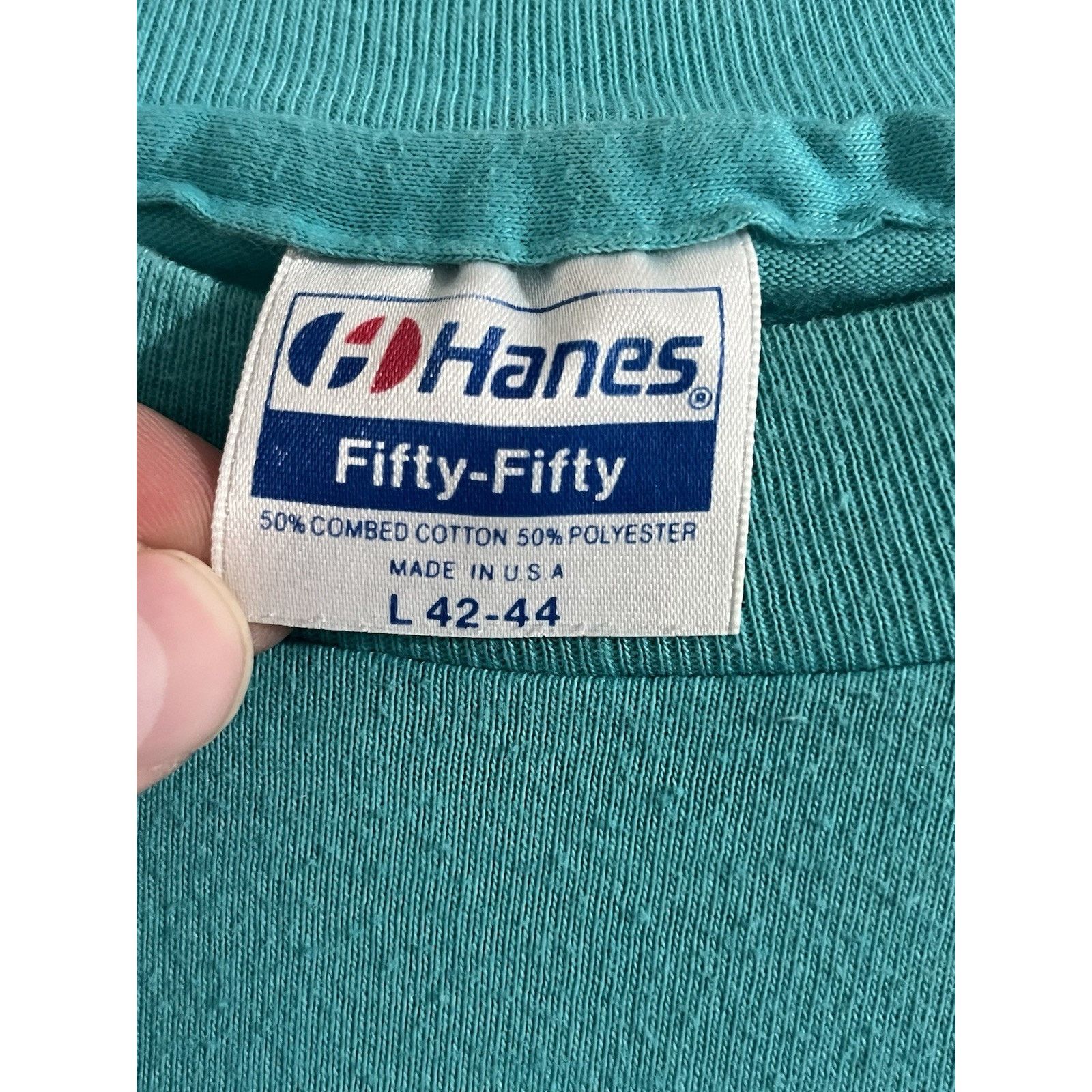 Hanes Vintage Science Is Golden Shirt Sz L 90’s Teal Funny Size US L / EU 52-54 / 3 - 2 Thumbnail