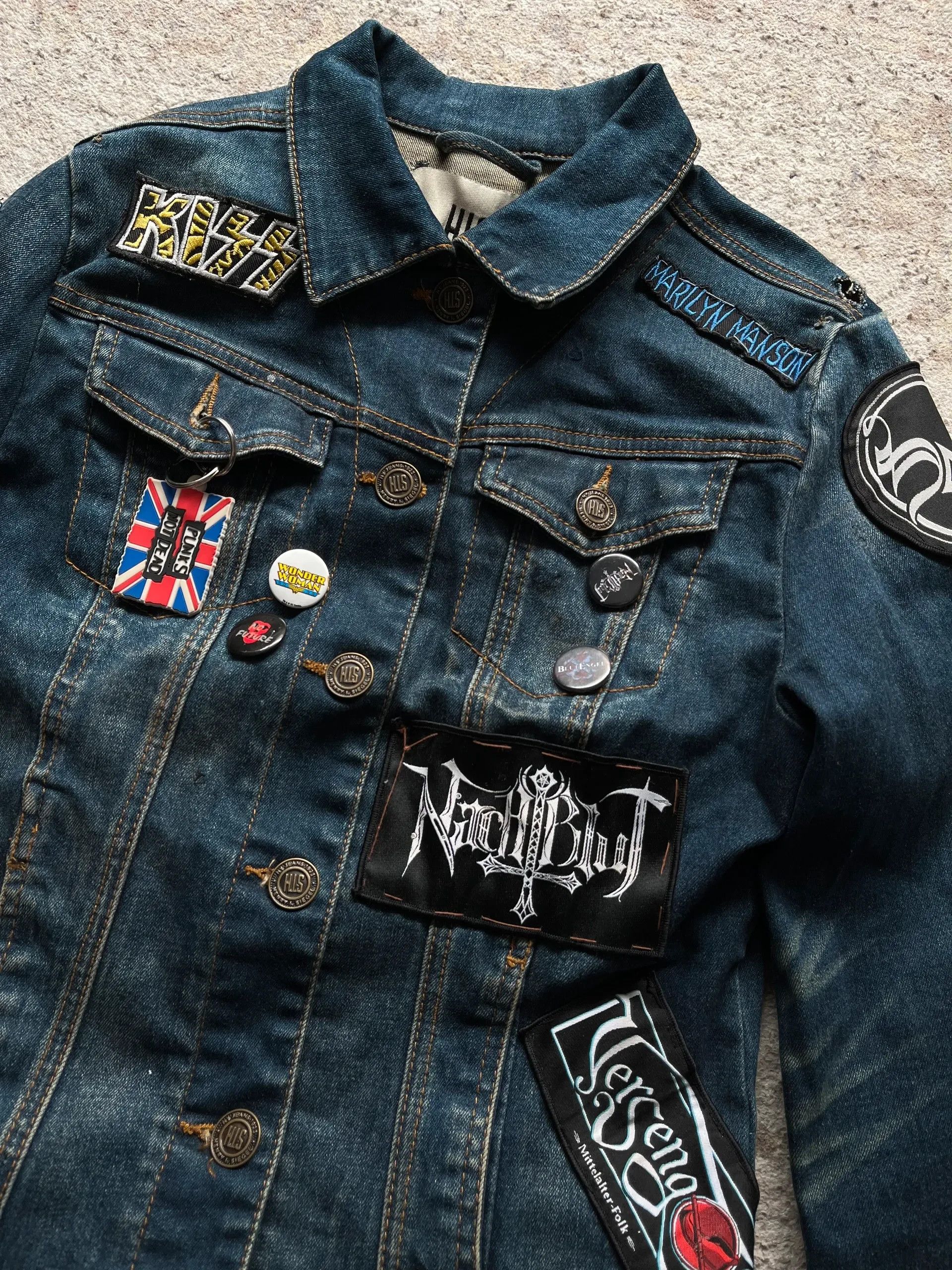 Other HIS Denim Jacket Rock Band Patch Work Sz M Rare Size US M / EU 48-50 / 2 - 2 Thumbnail