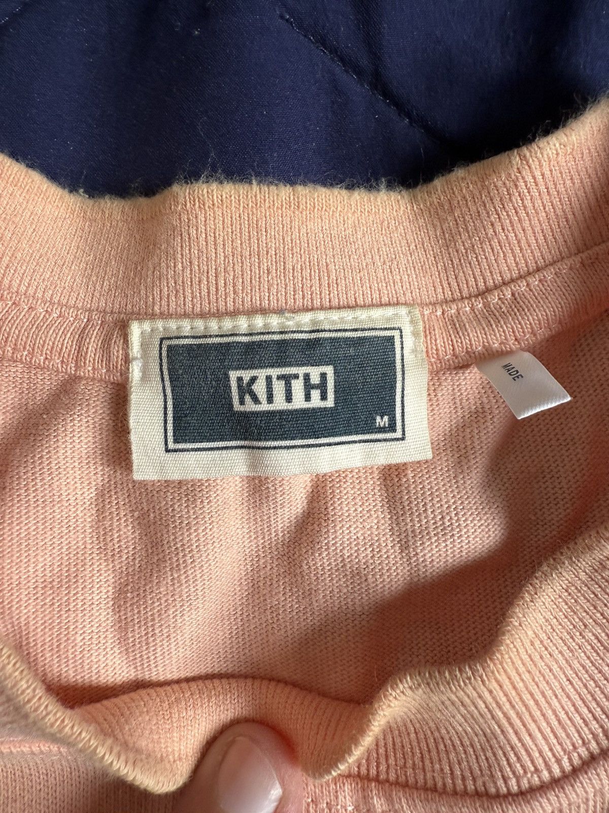 Kith Kith Track Paneled Long-Sleeve T-Shirt 'Pink' Size US M / EU 48-50 / 2 - 6 Thumbnail