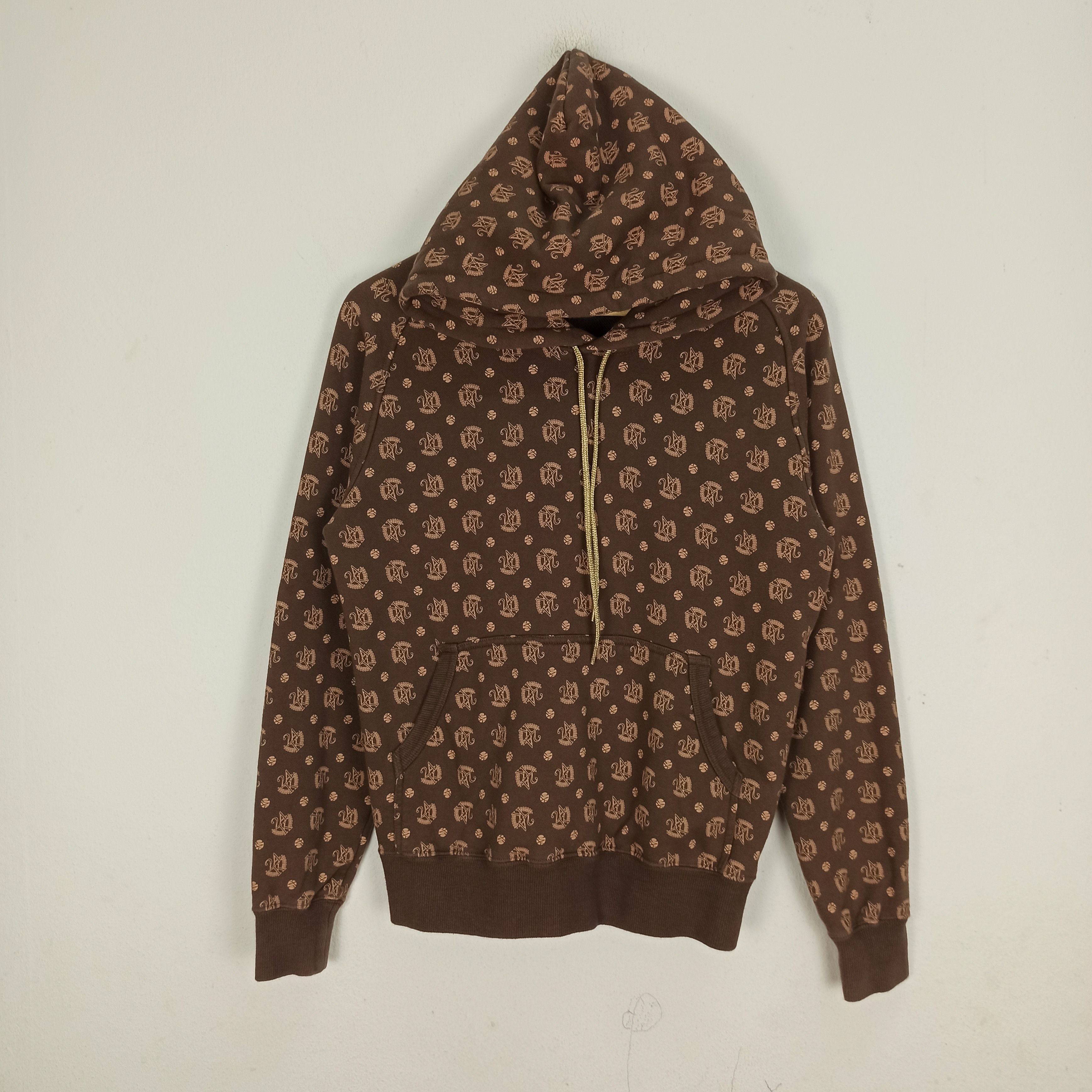 Japanese Brand Rare Gold 24 karat Monogram Hoodie Size US M / EU 48-50 / 2 - 1 Thumbnail