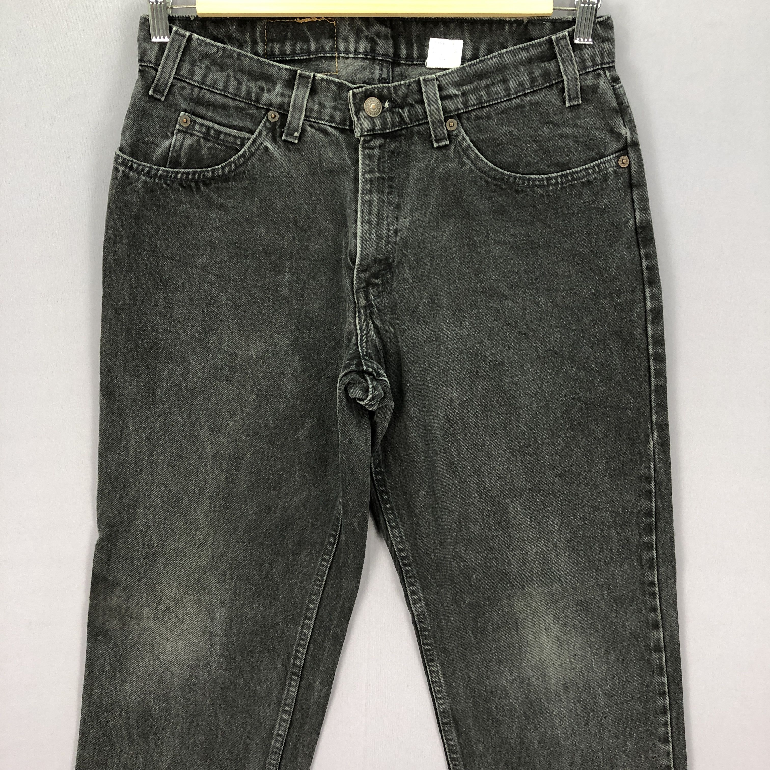 Jean Vintage Levis 550 Orange Tab Jeans Levi's Super Black Denim Size US 30 / EU 46 - 5 Thumbnail
