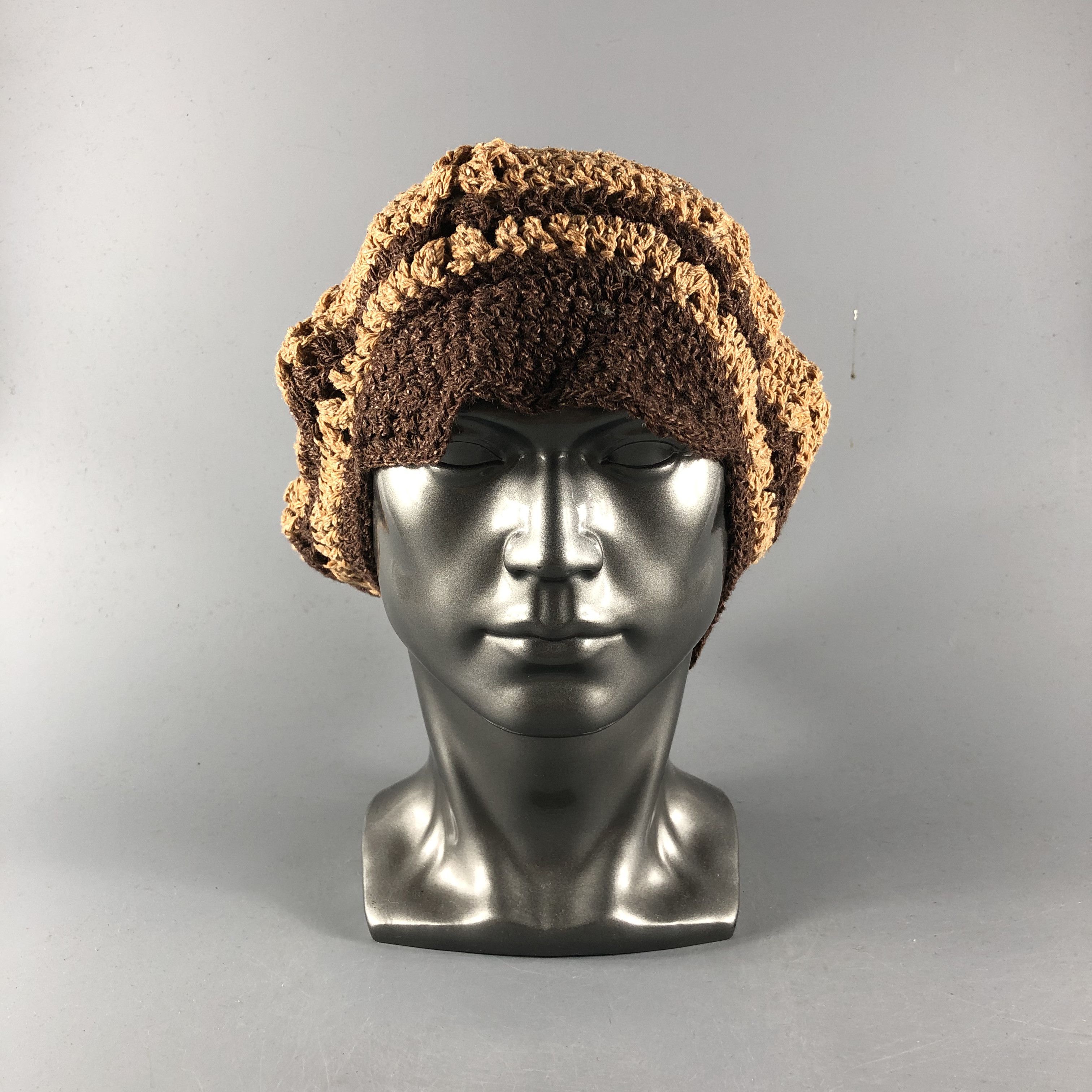 Japanese Brand Knit Crochet Slouchy Visor Beanie Snowcap Snow Hat B1056 Size ONE SIZE - 2 Thumbnail