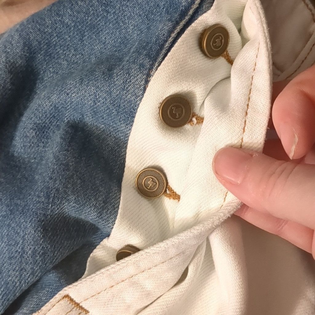 Sandrine Rose Sr vs Sandrine Rose Color Block Retro Jeans Milky Way 30 Size 30" / US 8 / IT 44 - 7 Thumbnail