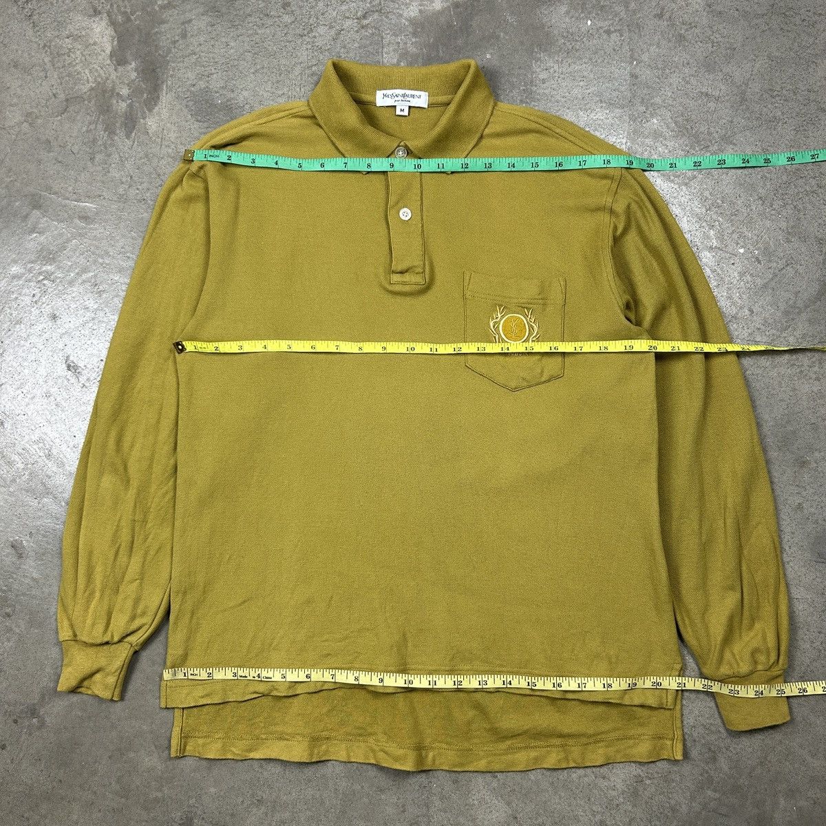 Vintage × Yves Saint Laurent Vintage 1990s Yves Saint Laurent Polo Longsleeve Size US M / EU 48-50 / 2 - 10 Thumbnail